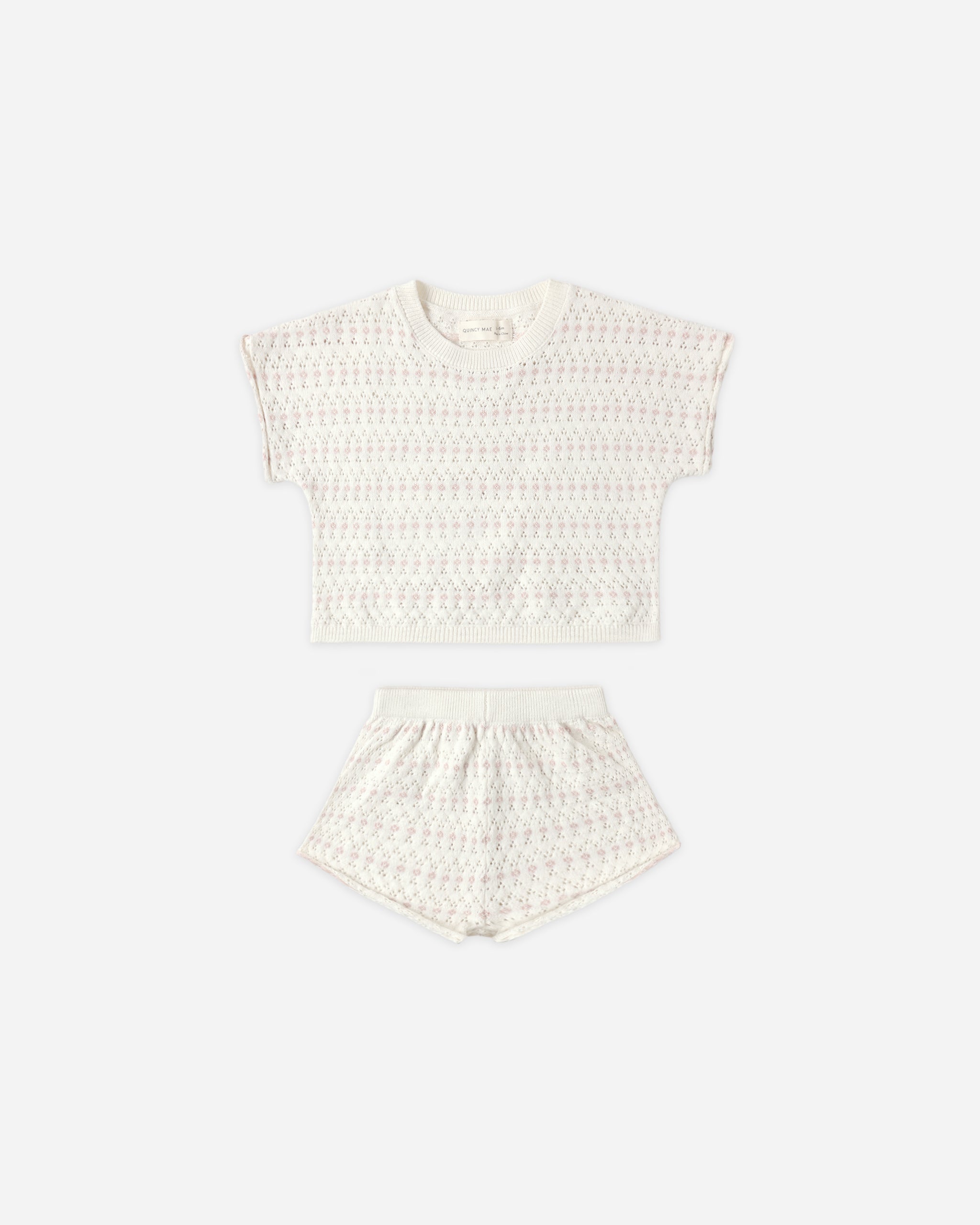 Relaxed Summer Knit Set Ivory - Rylee + Cru | Kids Clothes | Trendy Baby Clothes | Modern Infant Outfits |