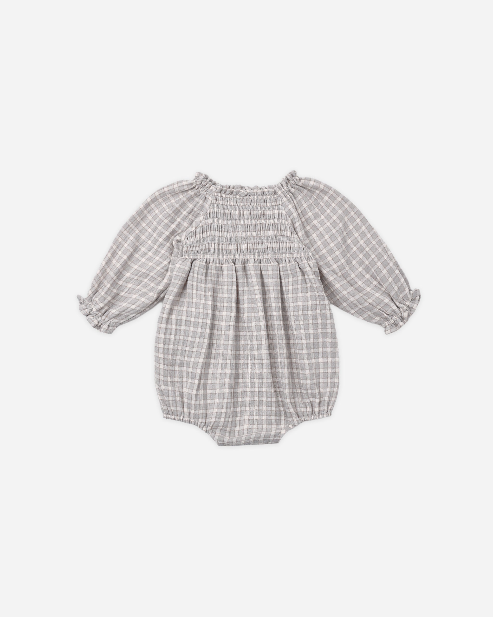 Eden Romper Blue Gingham - Rylee + Cru | Kids Clothes | Trendy Baby Clothes | Modern Infant Outfits |