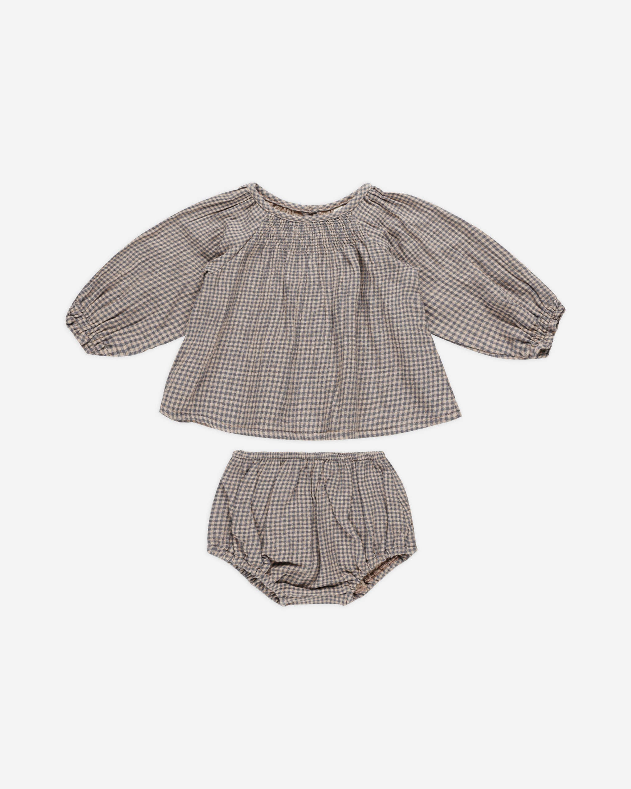 Cici Set || Indigo Gingham