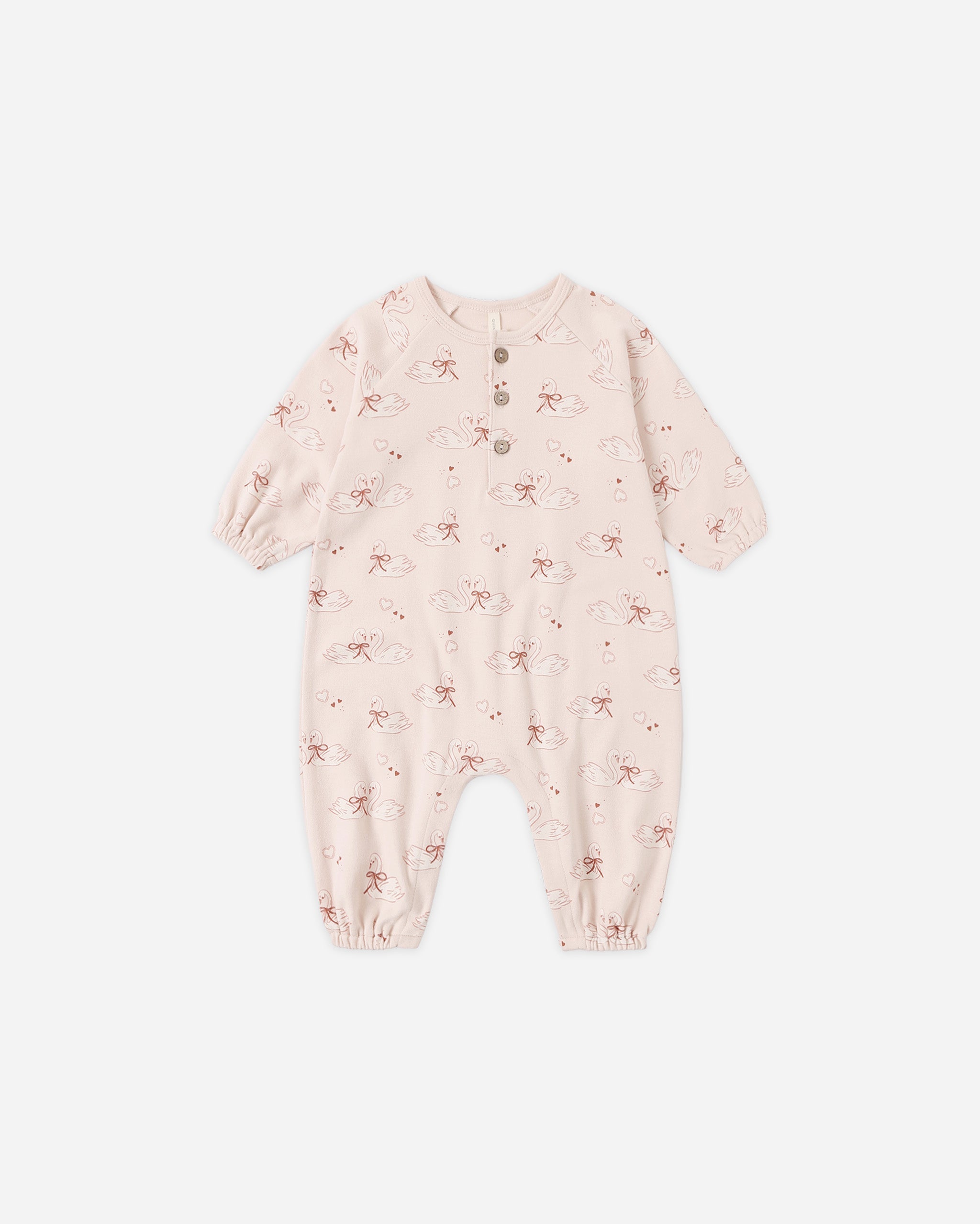 Henley Bubble Jumpsuit Swans