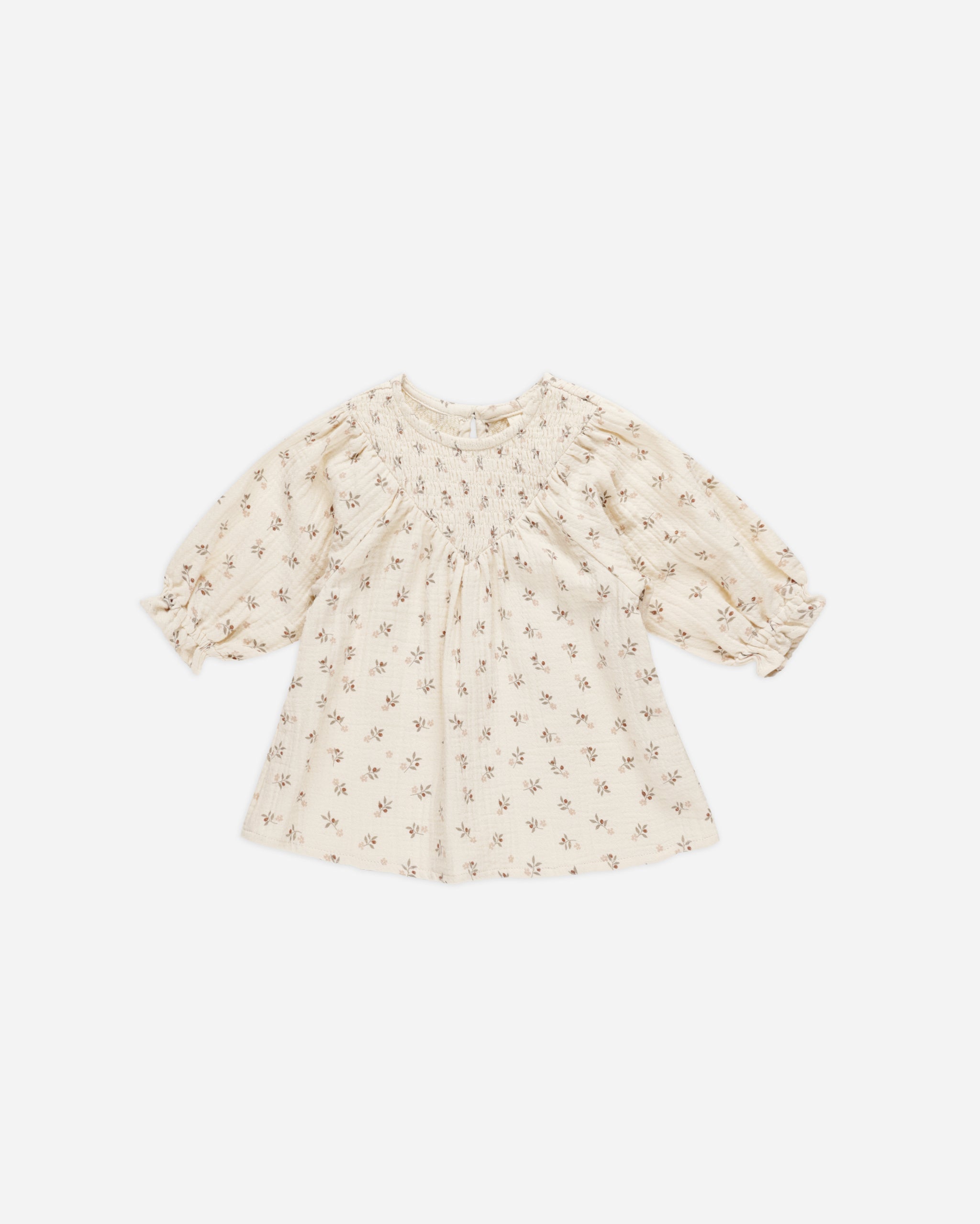 V Smocked Dress || Holly Berry