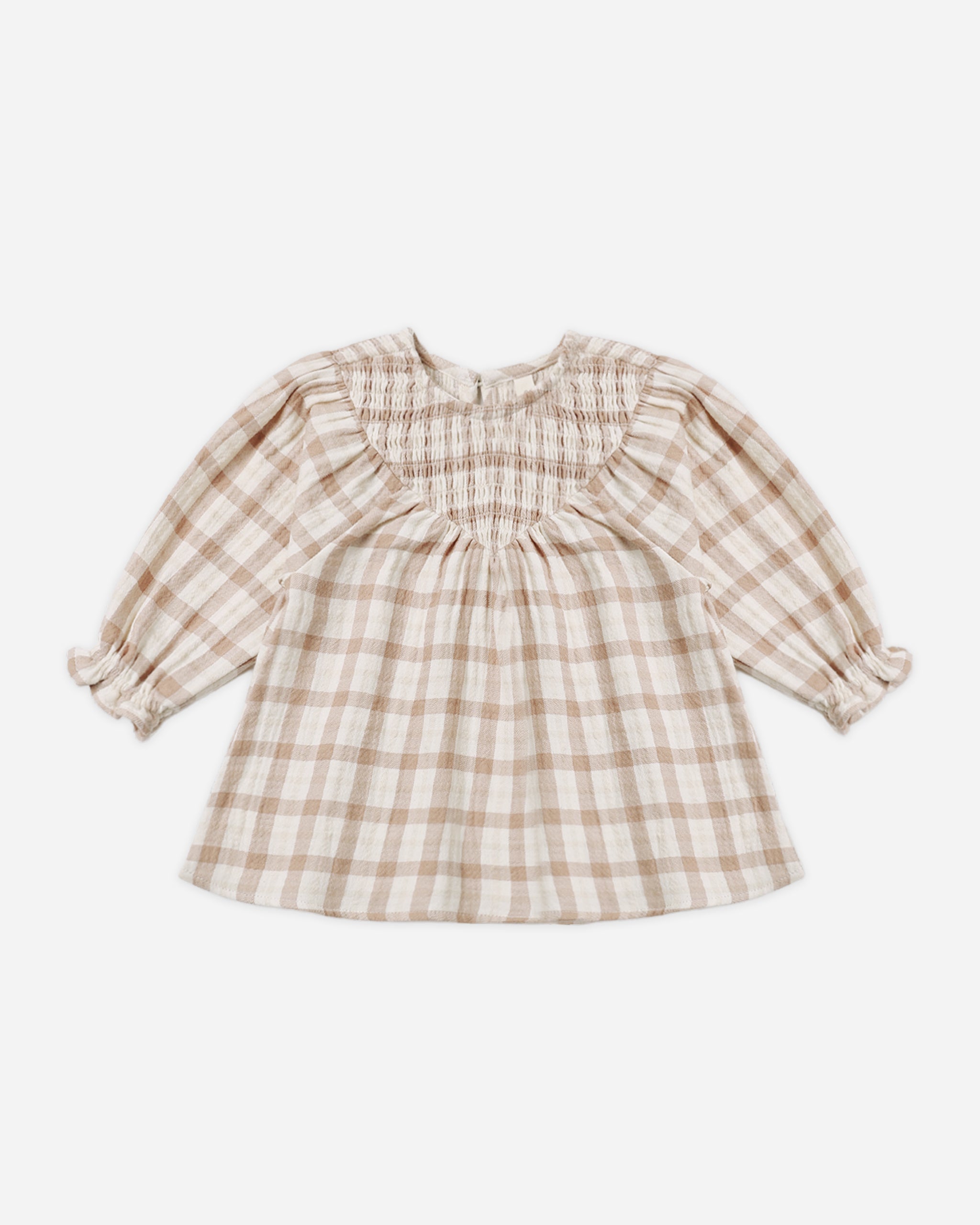 V Smocked Dress Rustic Plaid - Rylee + Cru | Kids Clothes | Trendy Baby Clothes | Modern Infant Outfits |
