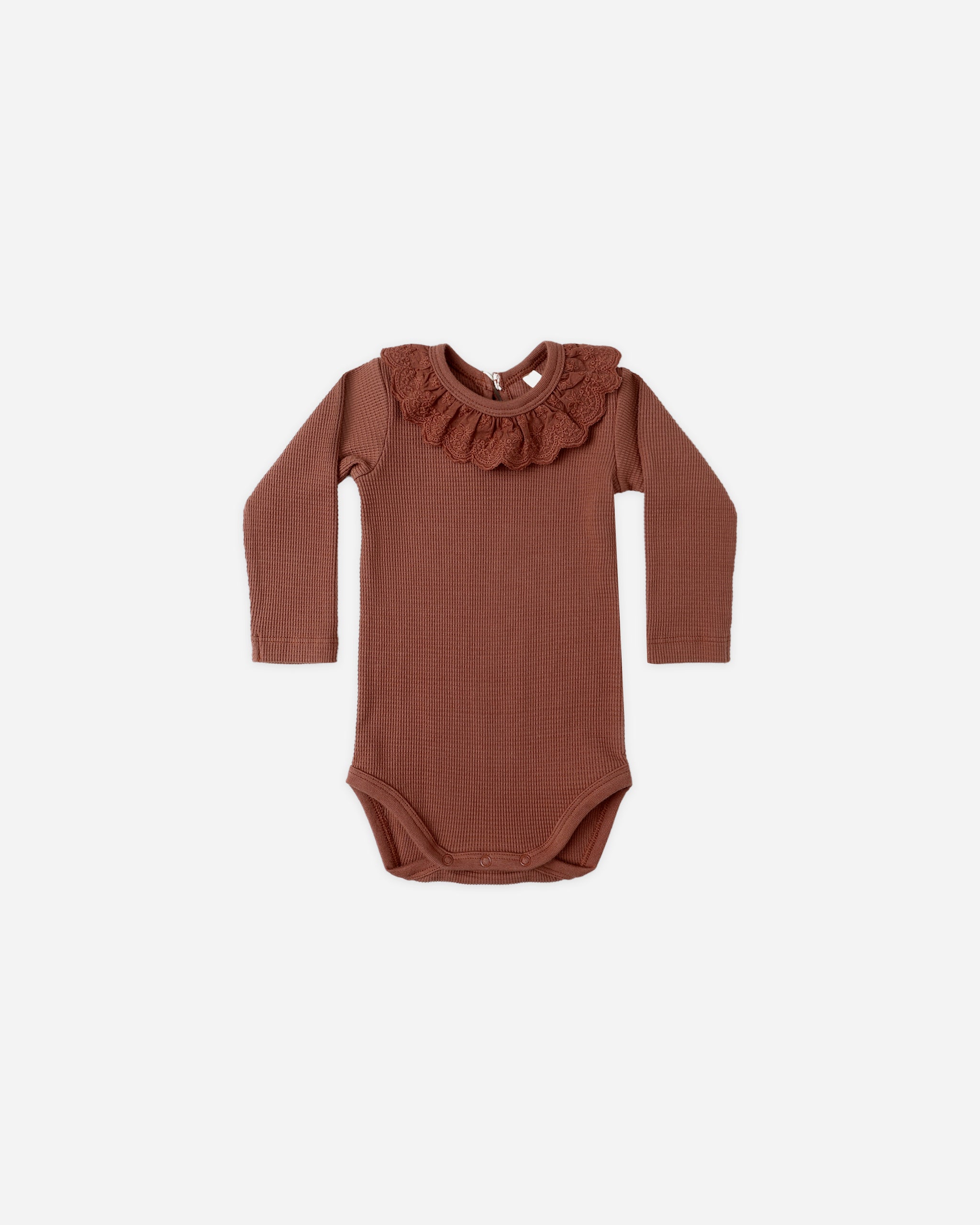 Ruffle Collar Bodysuit || Cranberry