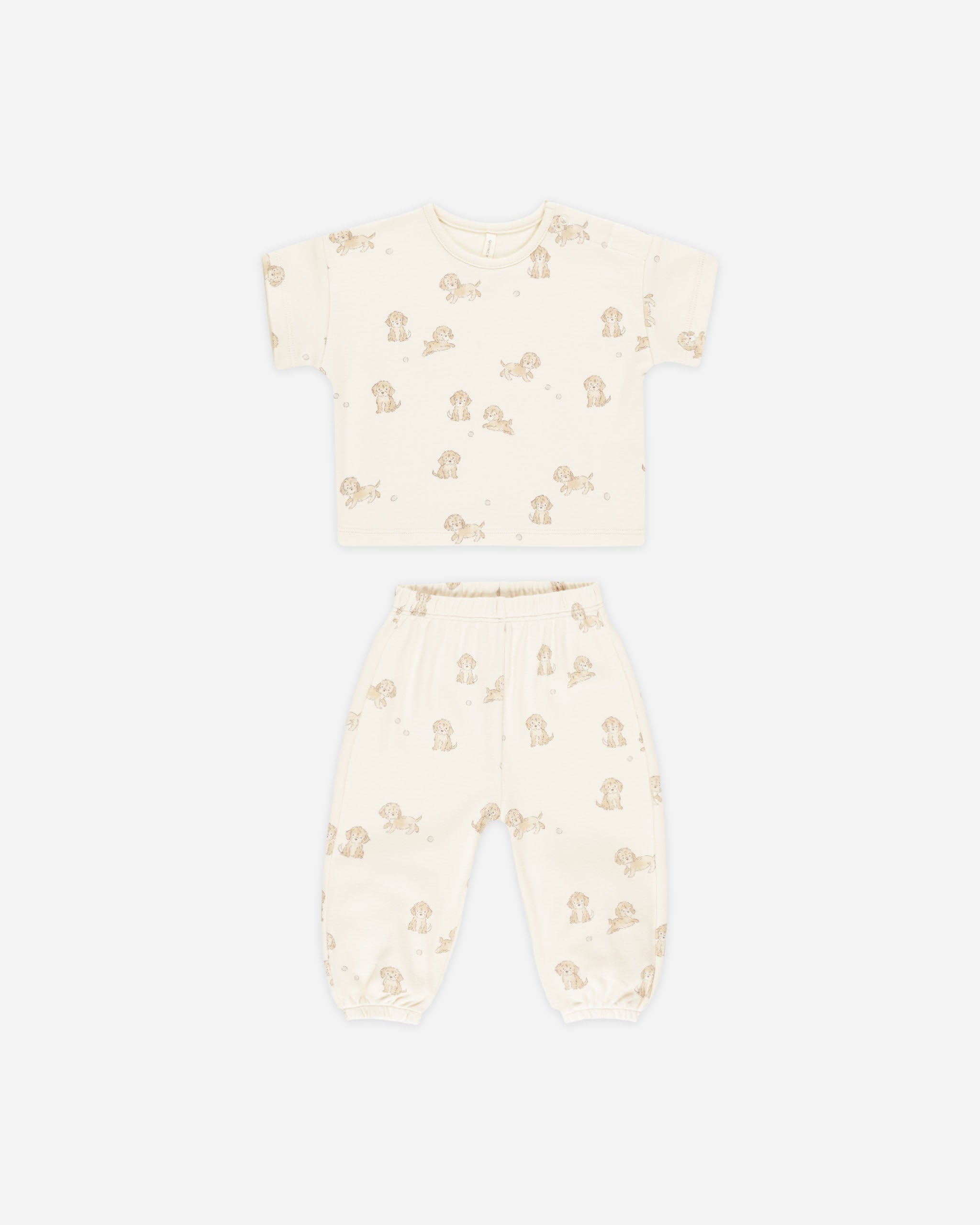 Quincy Mae Jersey Tee & Pant Set - Puppies Quincy Mae Jersey Tee & Pant Set - Puppies