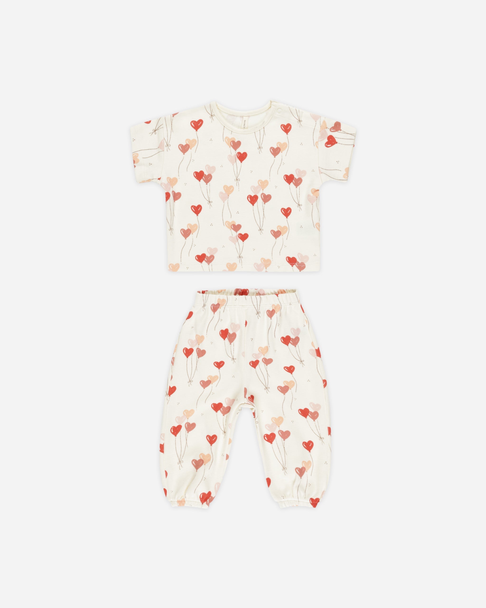 Jersey Tee + Pant Set || Heart Balloons