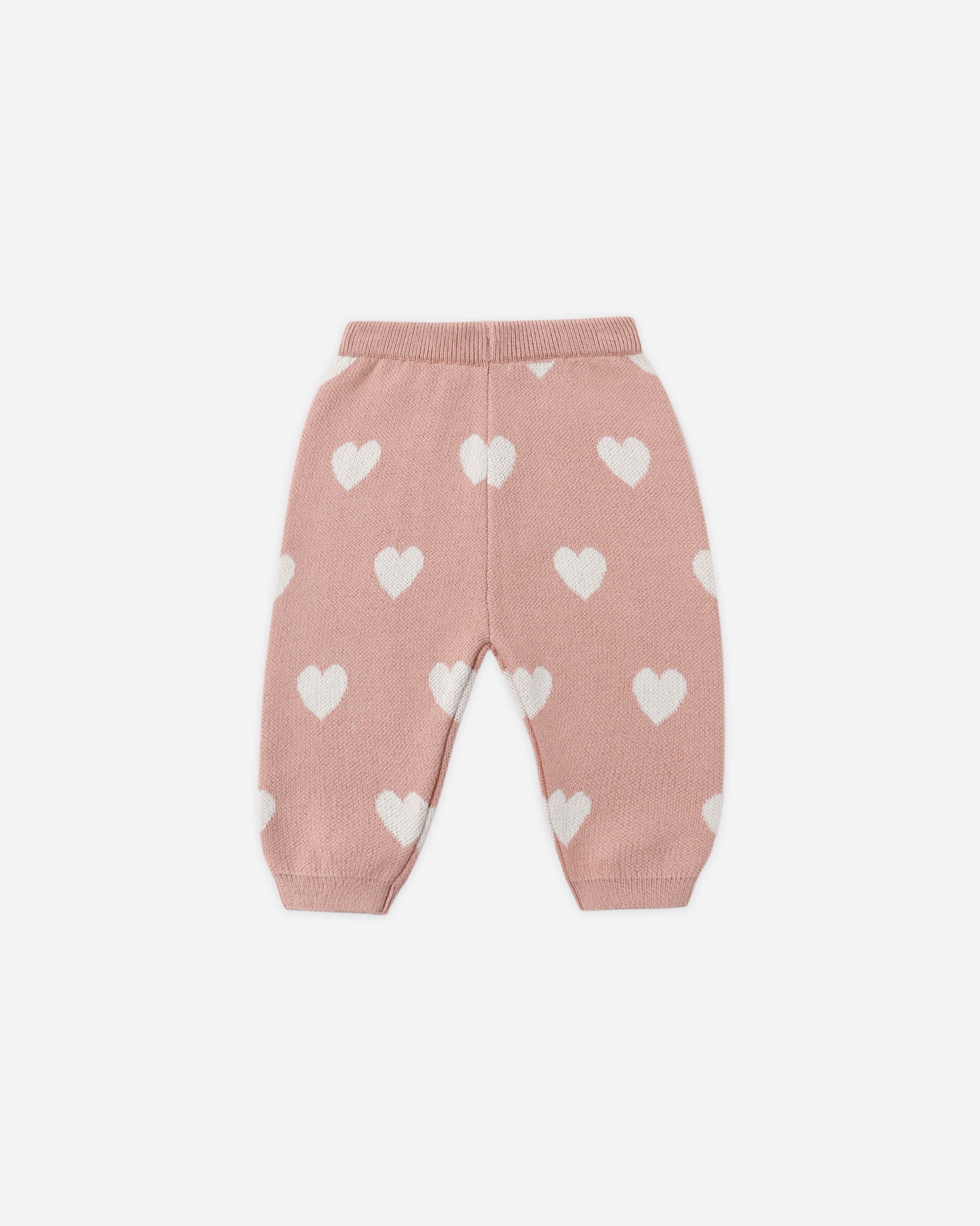 Heart Knit Pants Pink