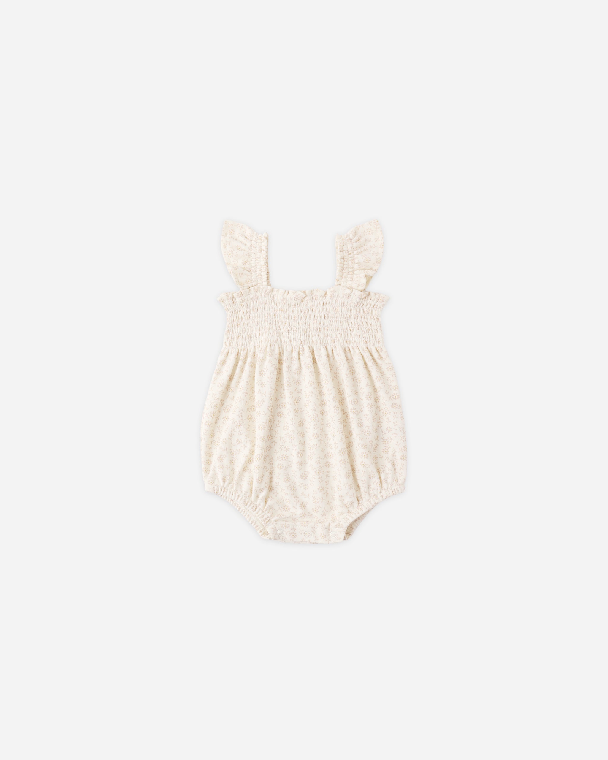 Smocked Ruffle Sleeve Romper Ditsy