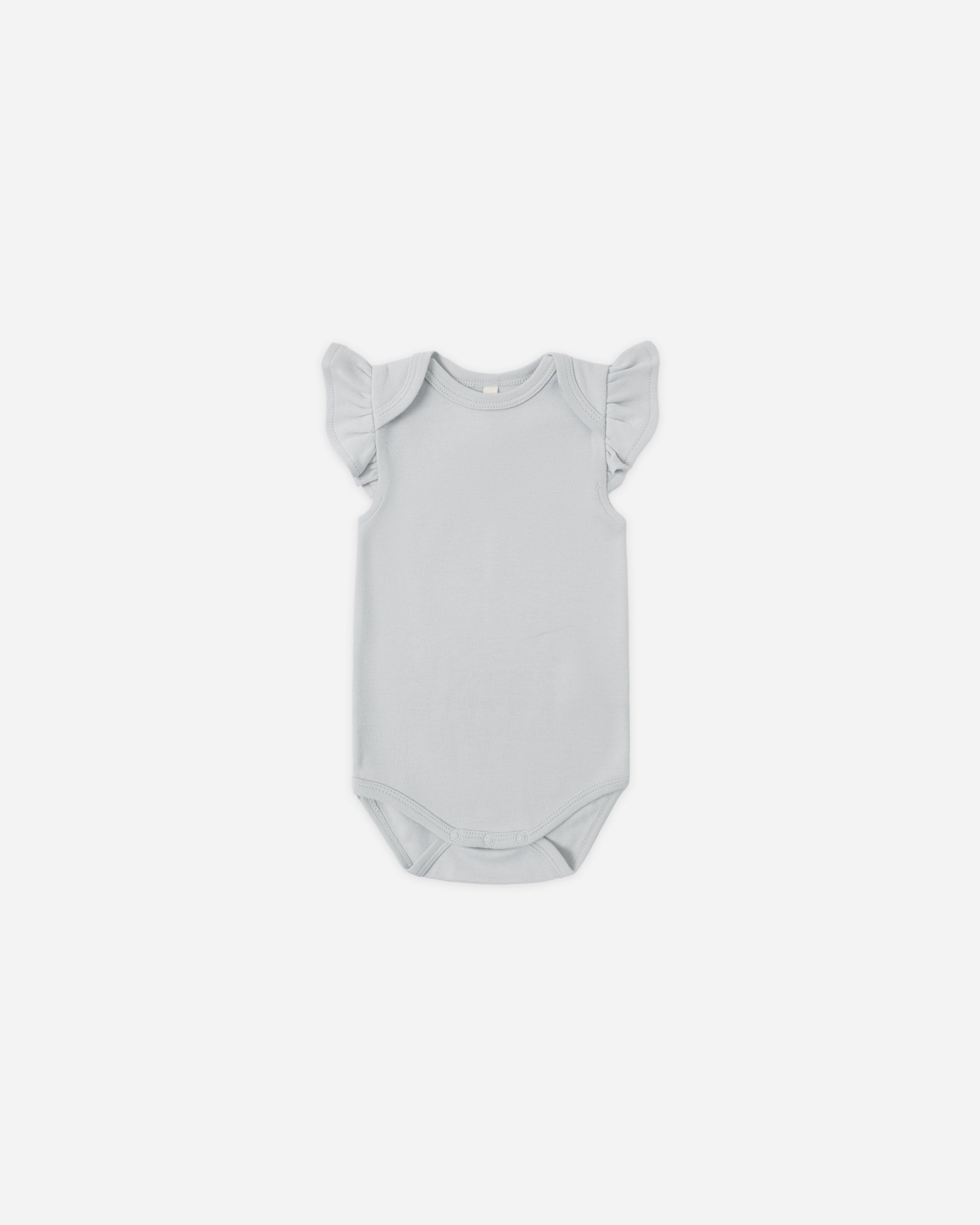 Flutter Sleeve Bodysuit Sky - Rylee + Cru | Kids Clothes | Trendy Baby Clothes | Modern Infant Outfits |