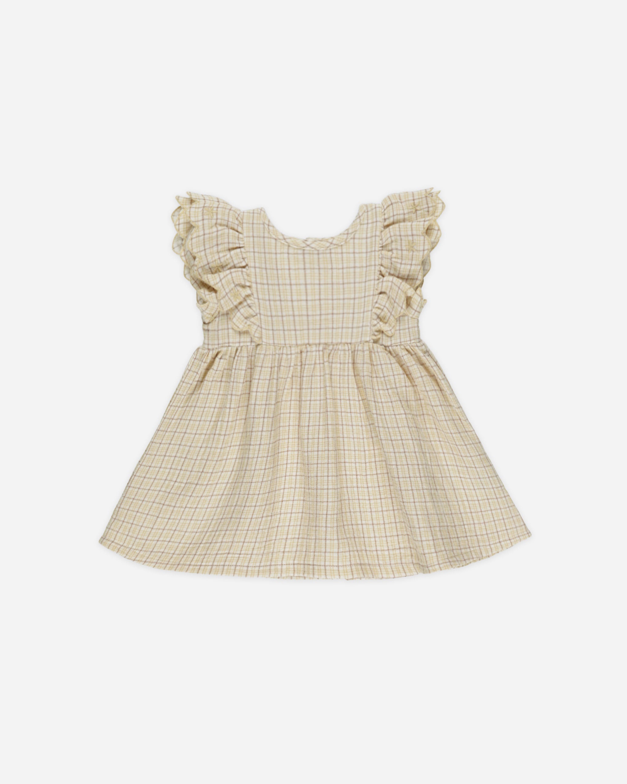 Alina Dress || Yellow Plaid