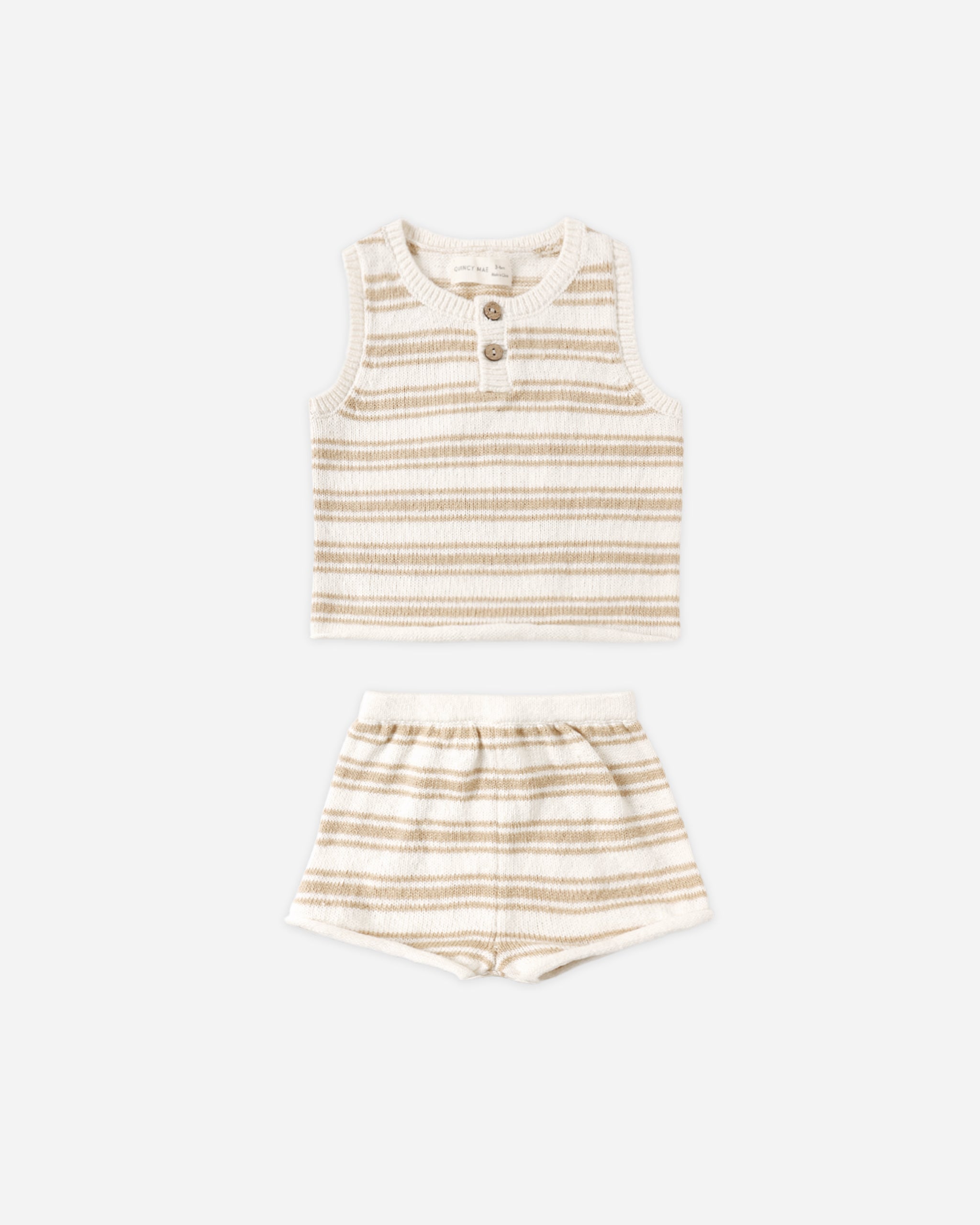 Taylor Knit Set Butterscotch Stripe - Rylee + Cru | Kids Clothes | Trendy Baby Clothes | Modern Infant Outfits |