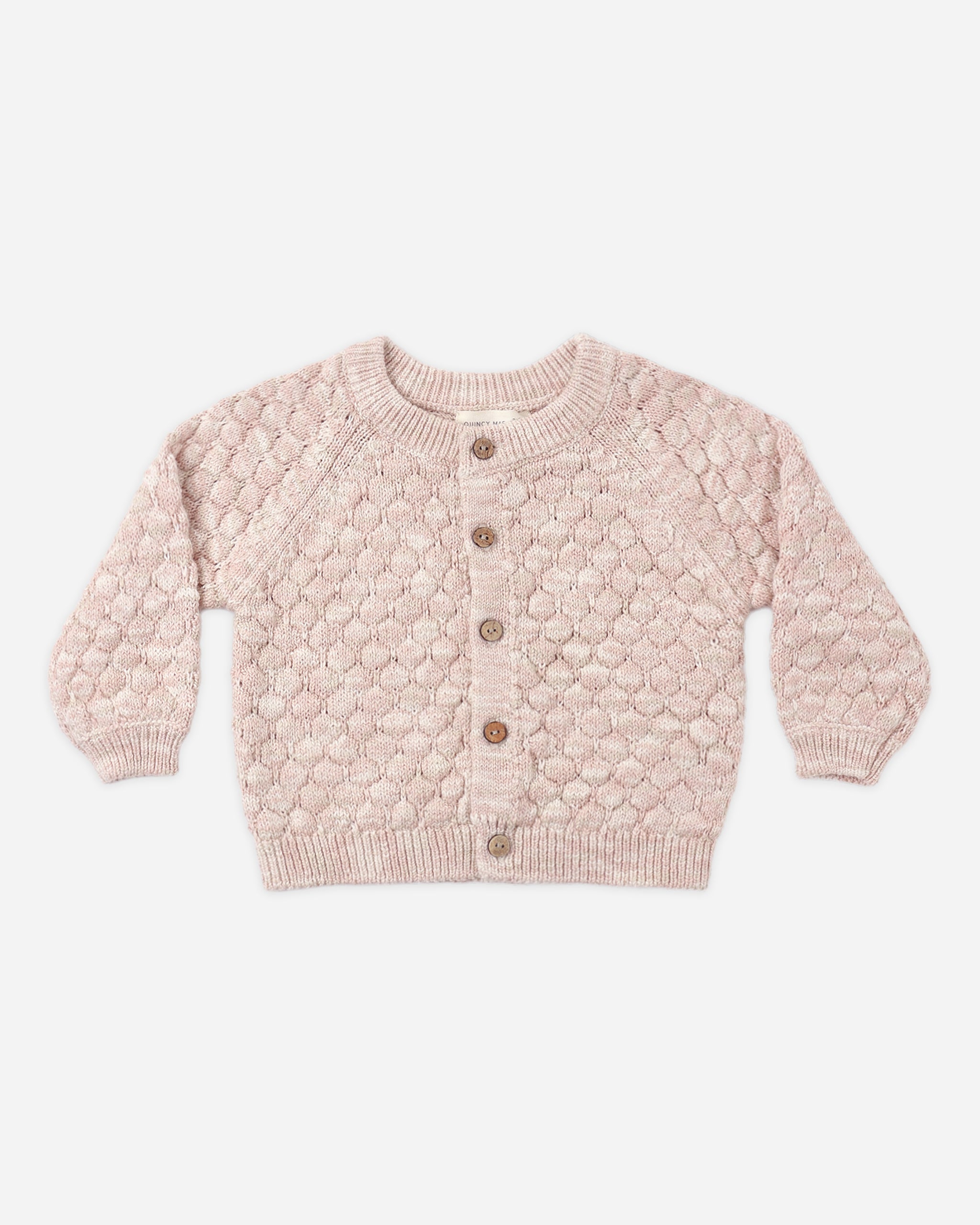 Bubble Knit Cardigan Dusty Rose Speckle - Rylee + Cru | Kids Clothes | Trendy Baby Clothes | Modern Infant Outfits |
