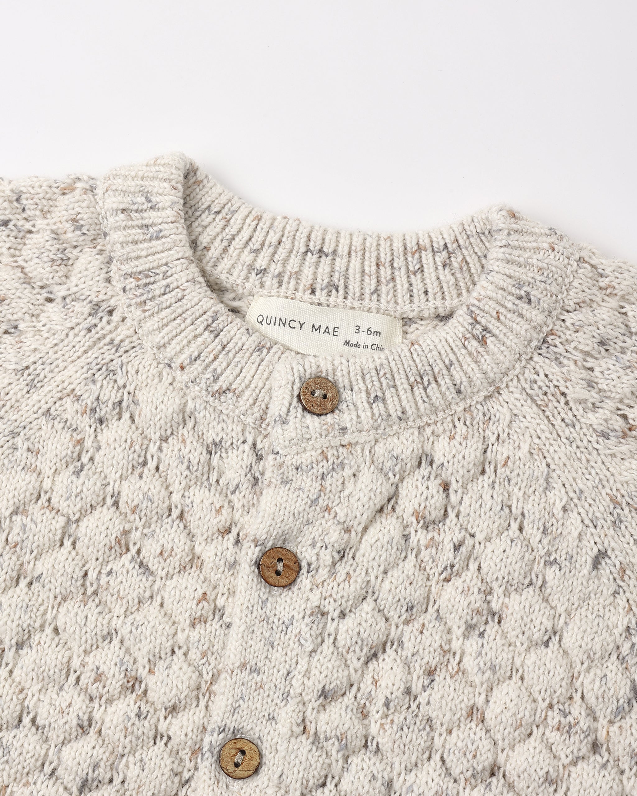 Bubble Knit Cardigan Natural Confetti - Rylee + Cru | Kids Clothes | Trendy Baby Clothes | Modern Infant Outfits |
