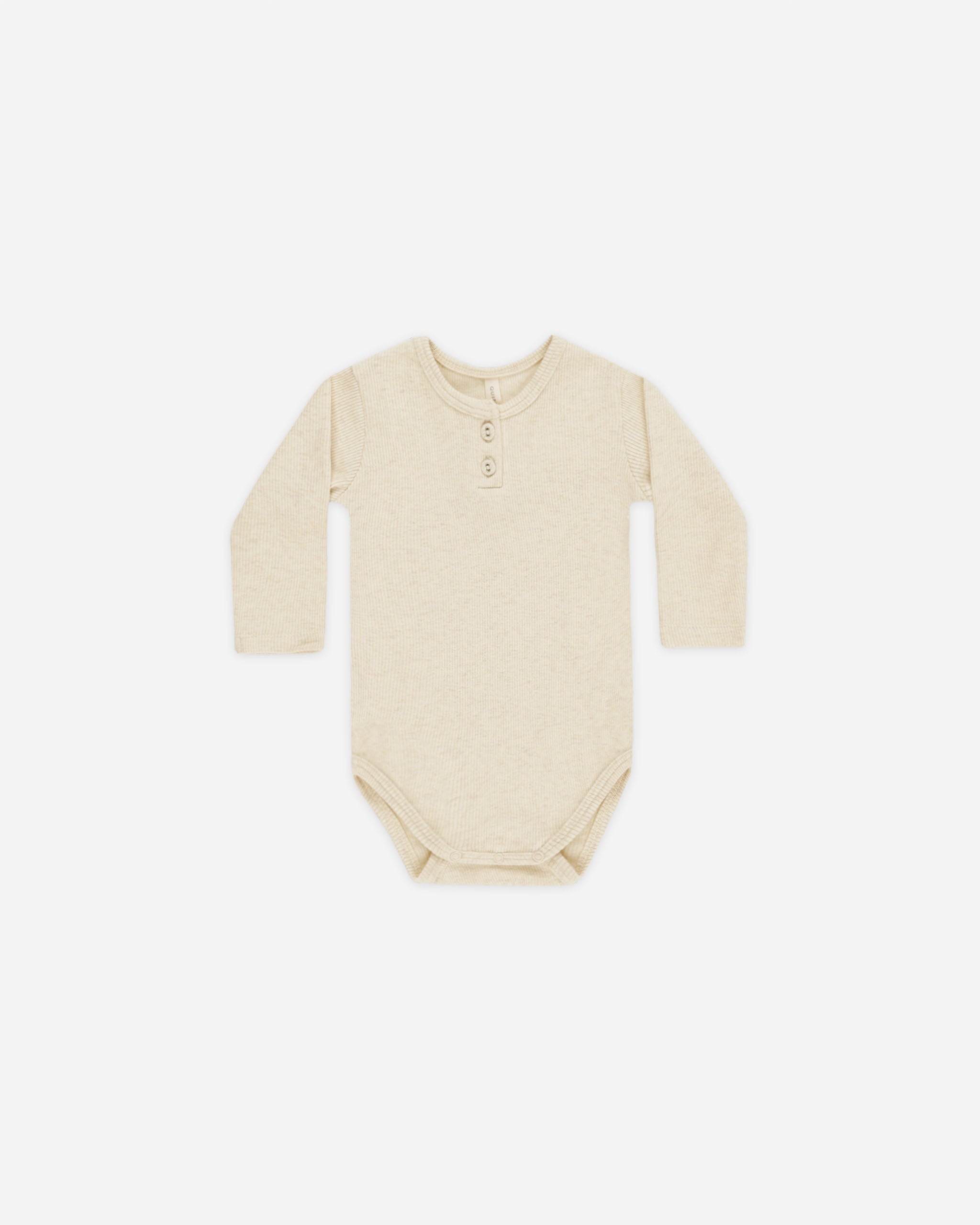 Ribbed Long Sleeve Onesie || Oatmeal - Rylee + Cru | Kids Clothes | Trendy Baby Clothes | Modern Infant Outfits |