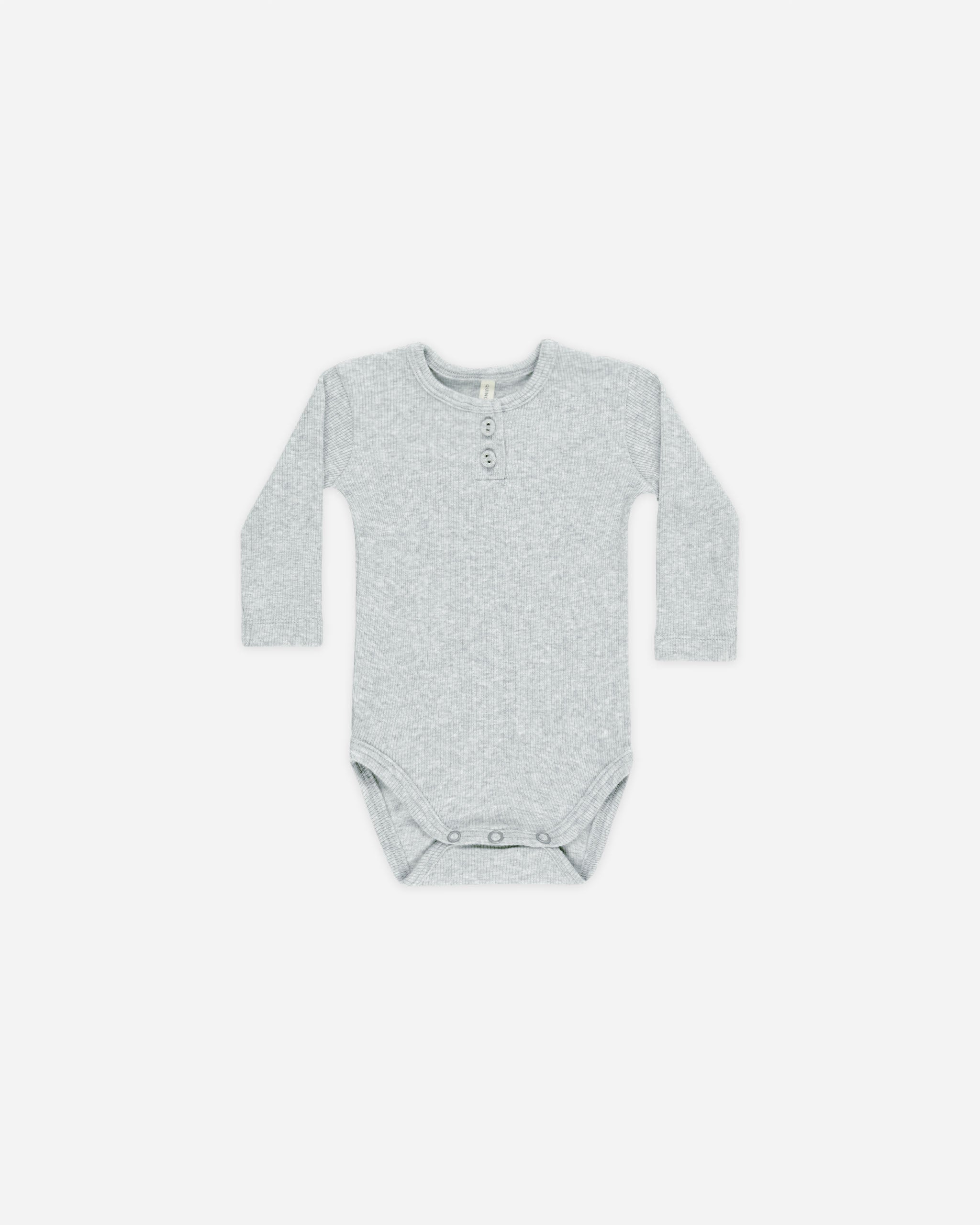 Ribbed Long Sleeve Onesie || Dusty Blue - Rylee + Cru | Kids Clothes | Trendy Baby Clothes | Modern Infant Outfits |