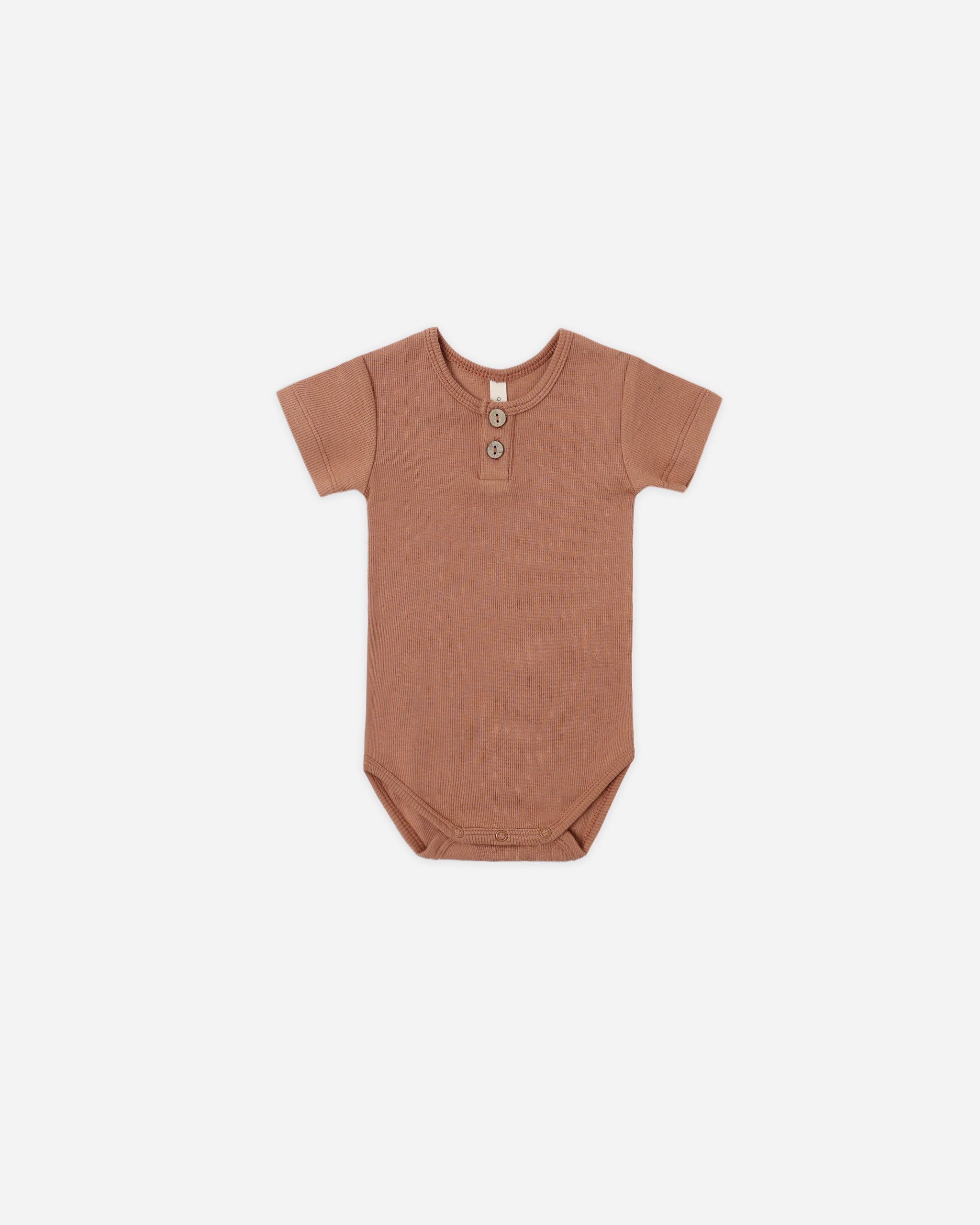 Ribbed Henley Bodysuit Poppy - Rylee + Cru | Kids Clothes | Trendy Baby Clothes | Modern Infant Outfits |