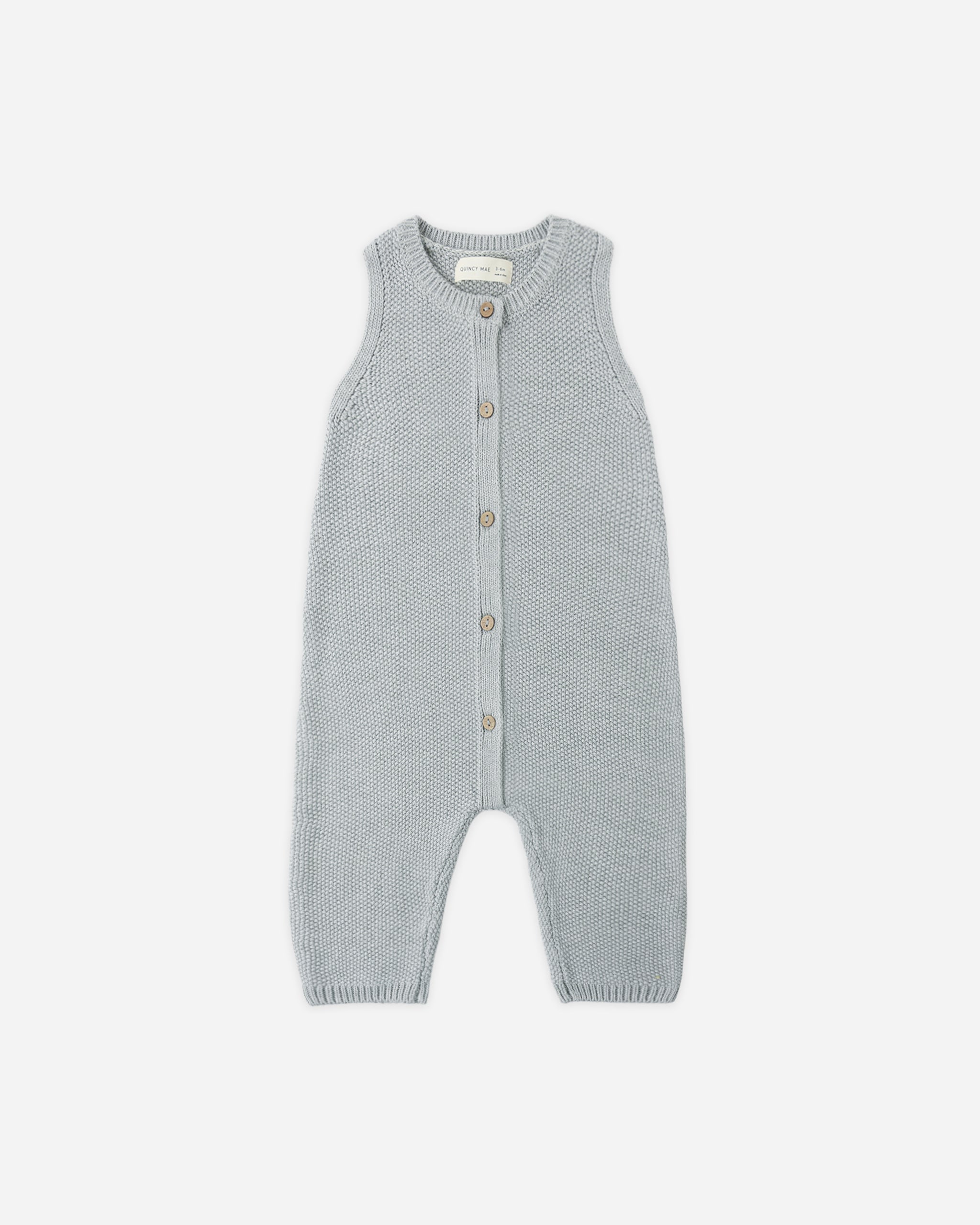 Knit Jumpsuit Heathered Sky - Rylee + Cru | Kids Clothes | Trendy Baby Clothes | Modern Infant Outfits |