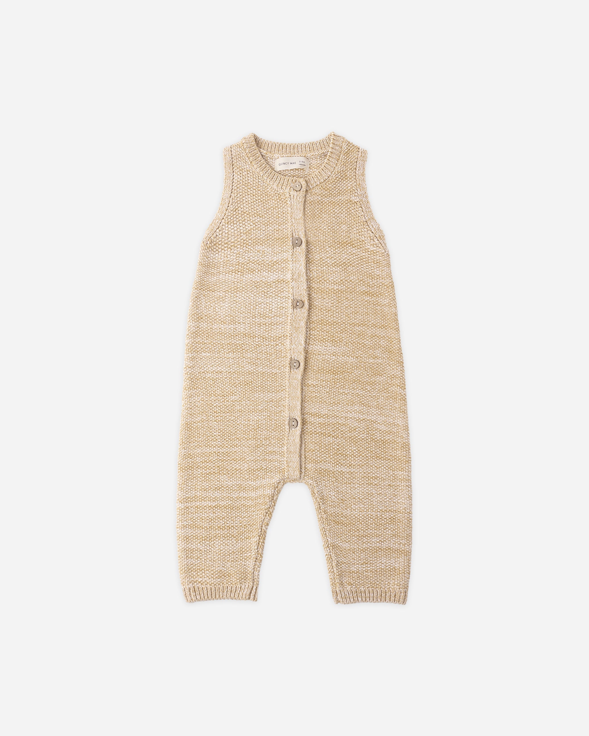 Knit Jumpsuit Heathered Honey - Rylee + Cru | Kids Clothes | Trendy Baby Clothes | Modern Infant Outfits |