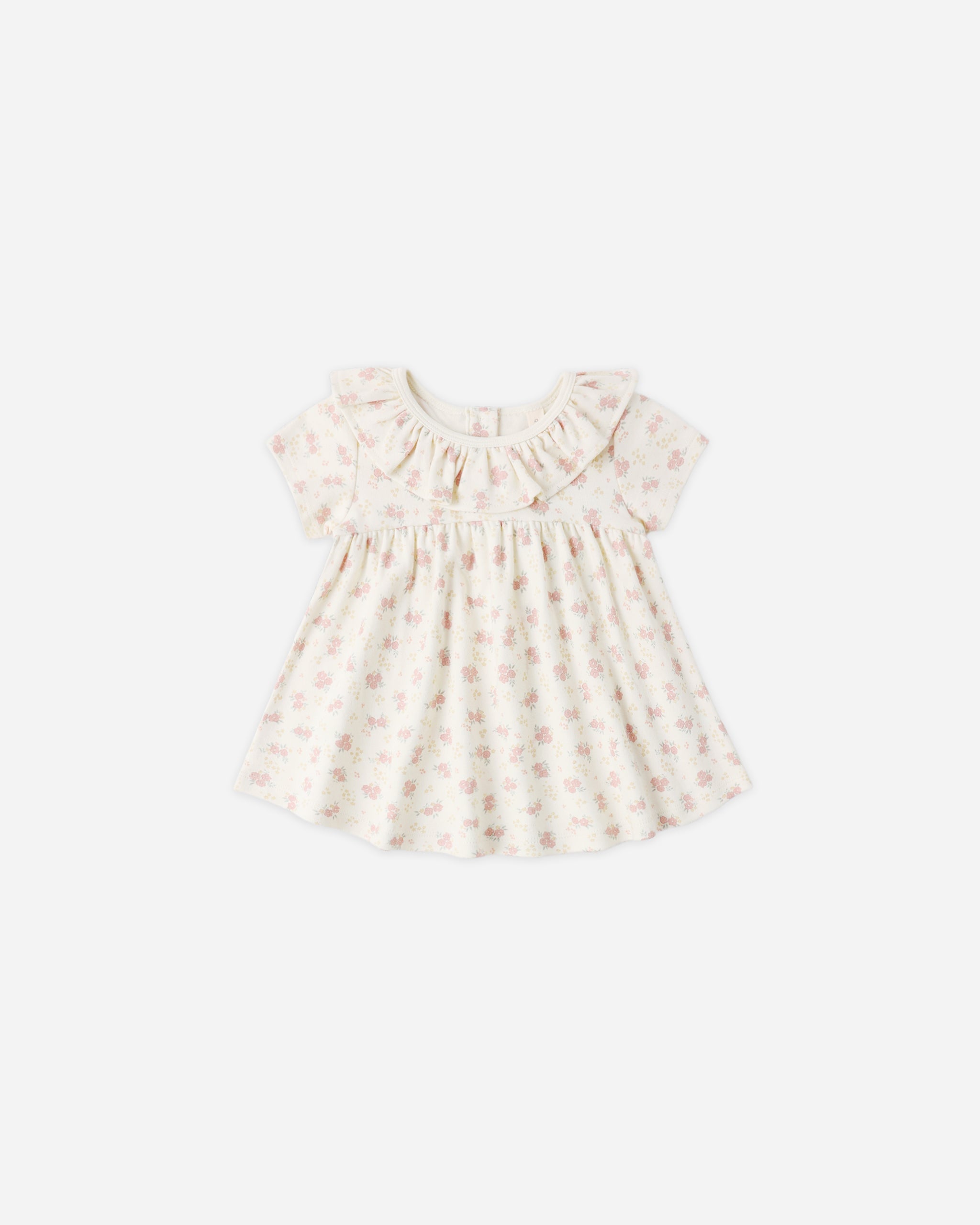 Ruffle Collar Jersey Dress Flower Field - Rylee + Cru | Kids Clothes | Trendy Baby Clothes | Modern Infant Outfits |