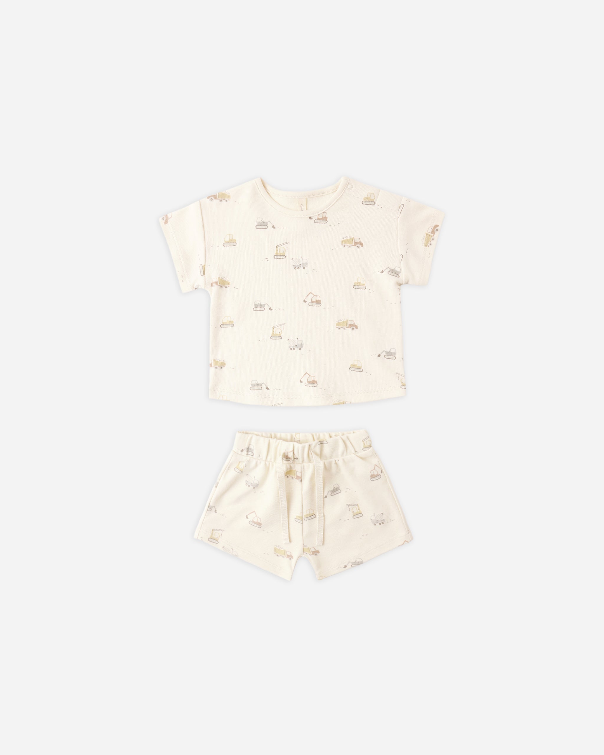 Frankie Set Construction Trucks - Rylee + Cru | Kids Clothes | Trendy Baby Clothes | Modern Infant Outfits |