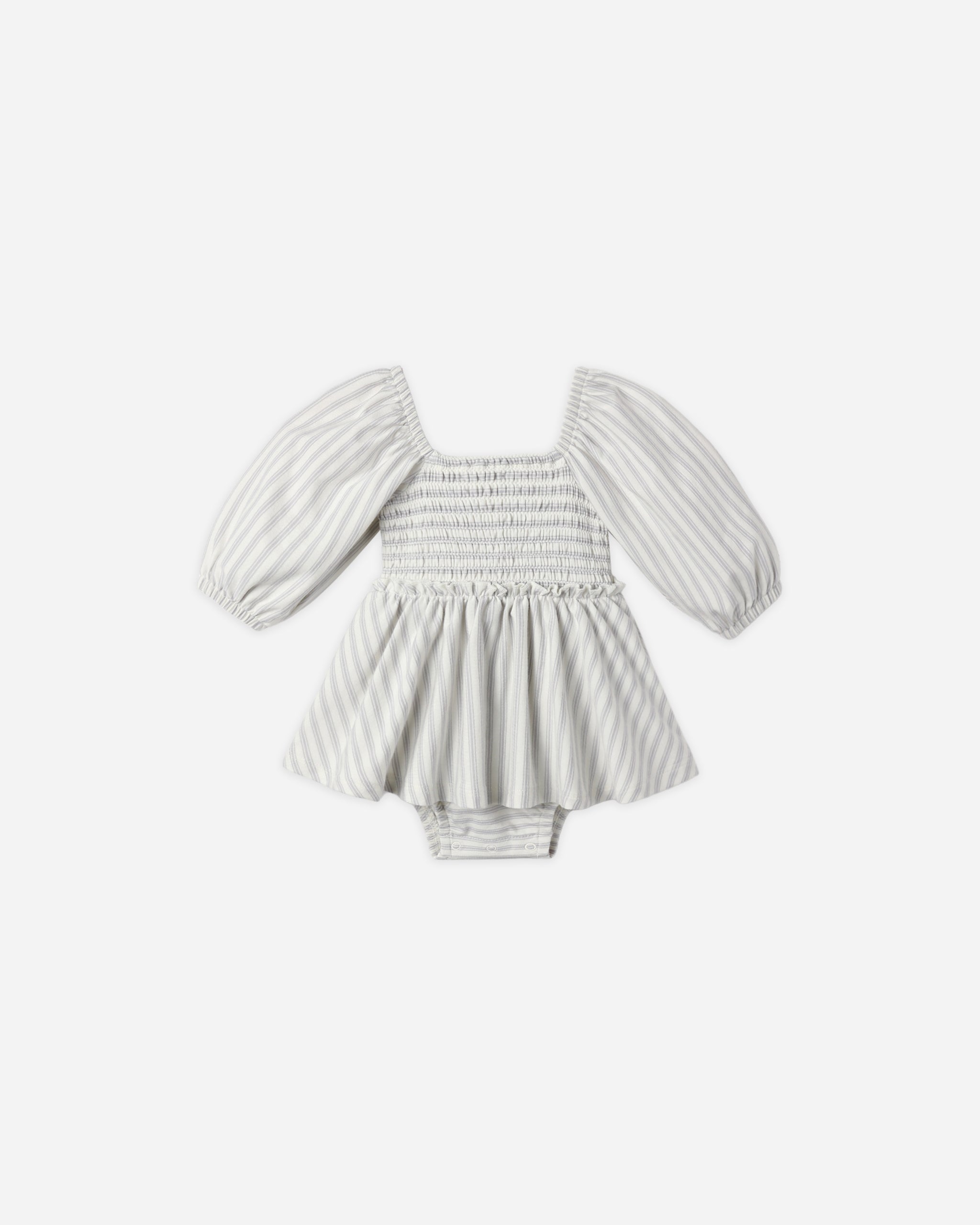 Lainey Romper Cloud Stripe - Rylee + Cru | Kids Clothes | Trendy Baby Clothes | Modern Infant Outfits |