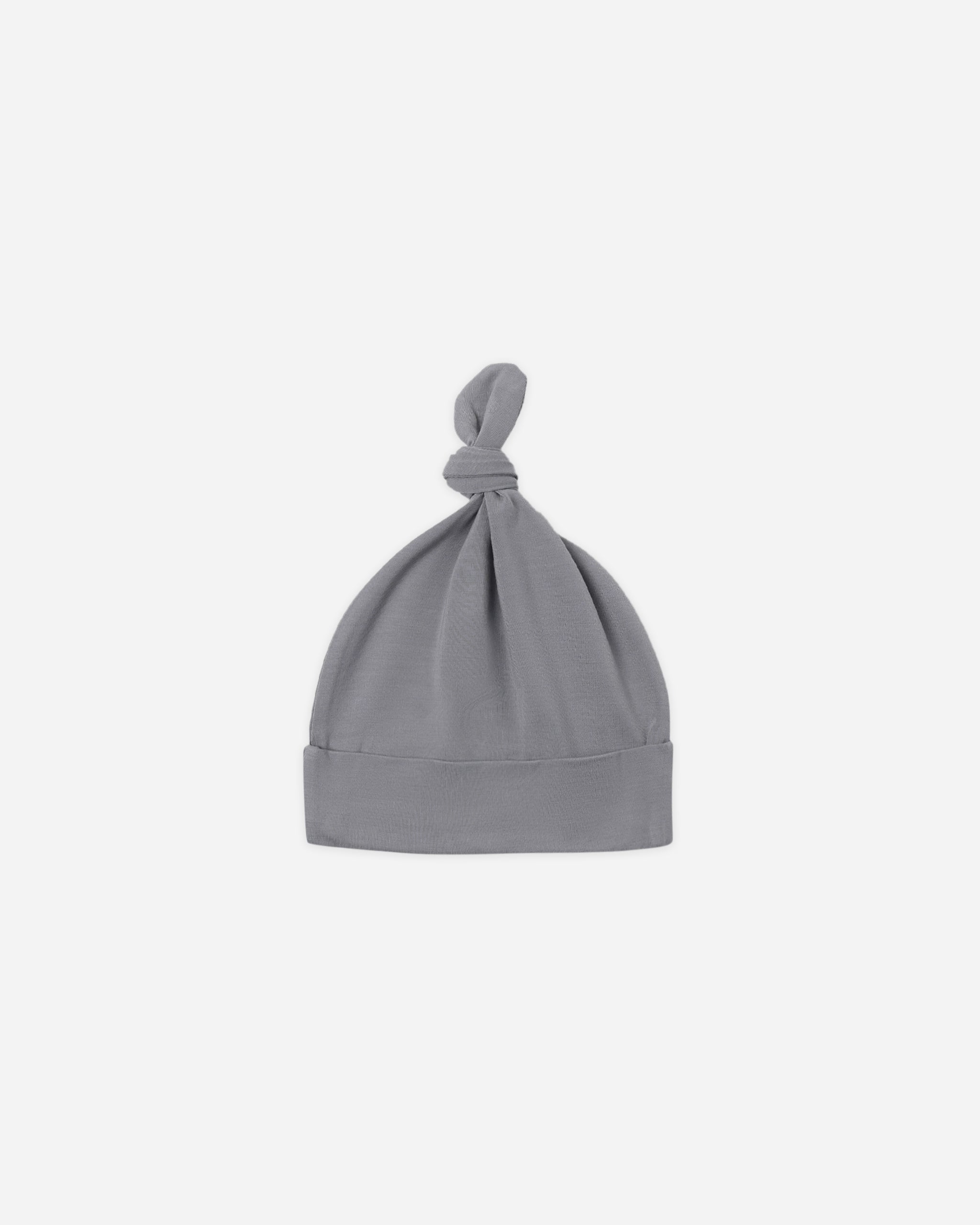 Bamboo Knotted Baby Hat Slate - Rylee + Cru | Kids Clothes | Trendy Baby Clothes | Modern Infant Outfits |