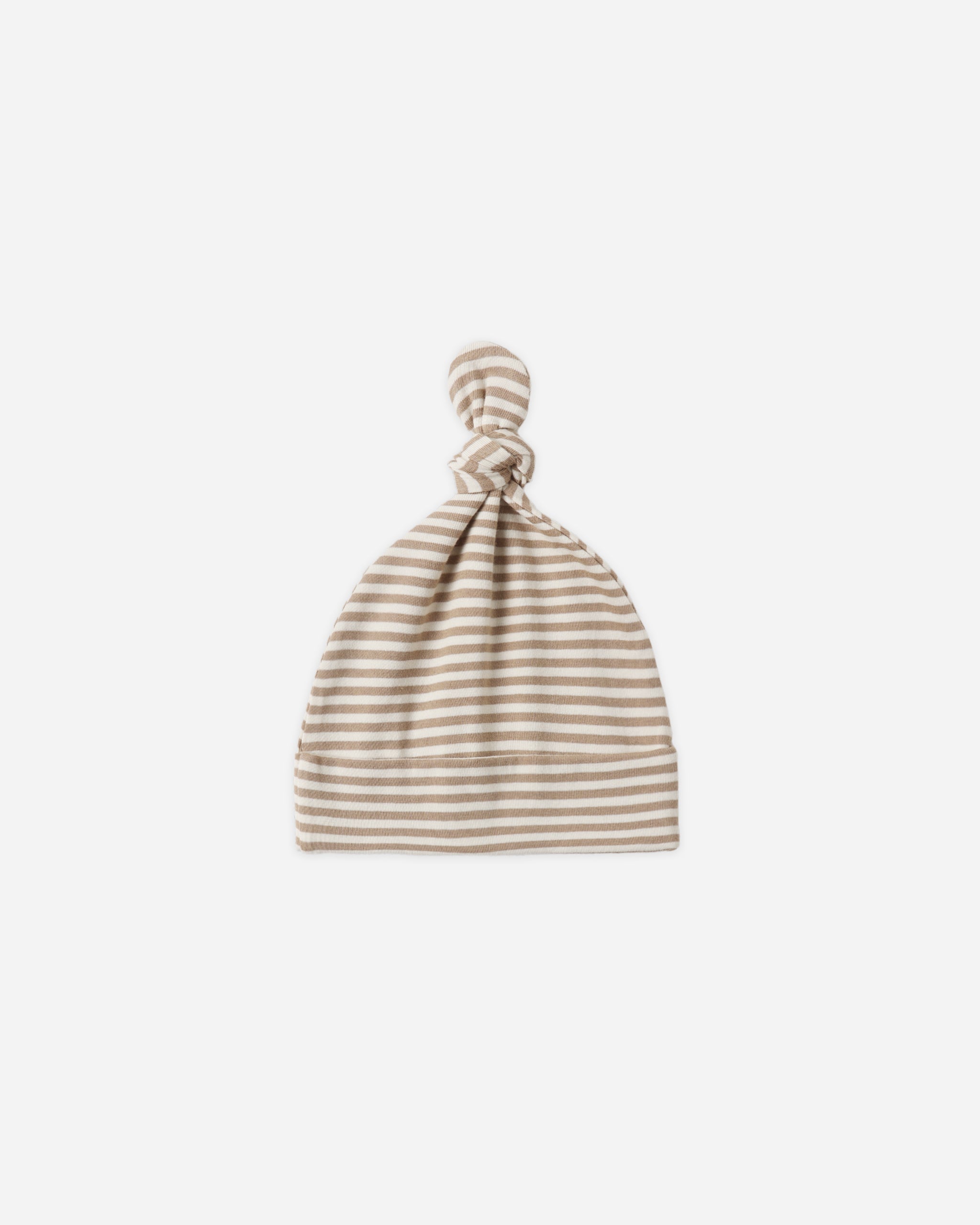 Knotted Baby Hat Almond Stripe - Rylee + Cru | Kids Clothes | Trendy Baby Clothes | Modern Infant Outfits |