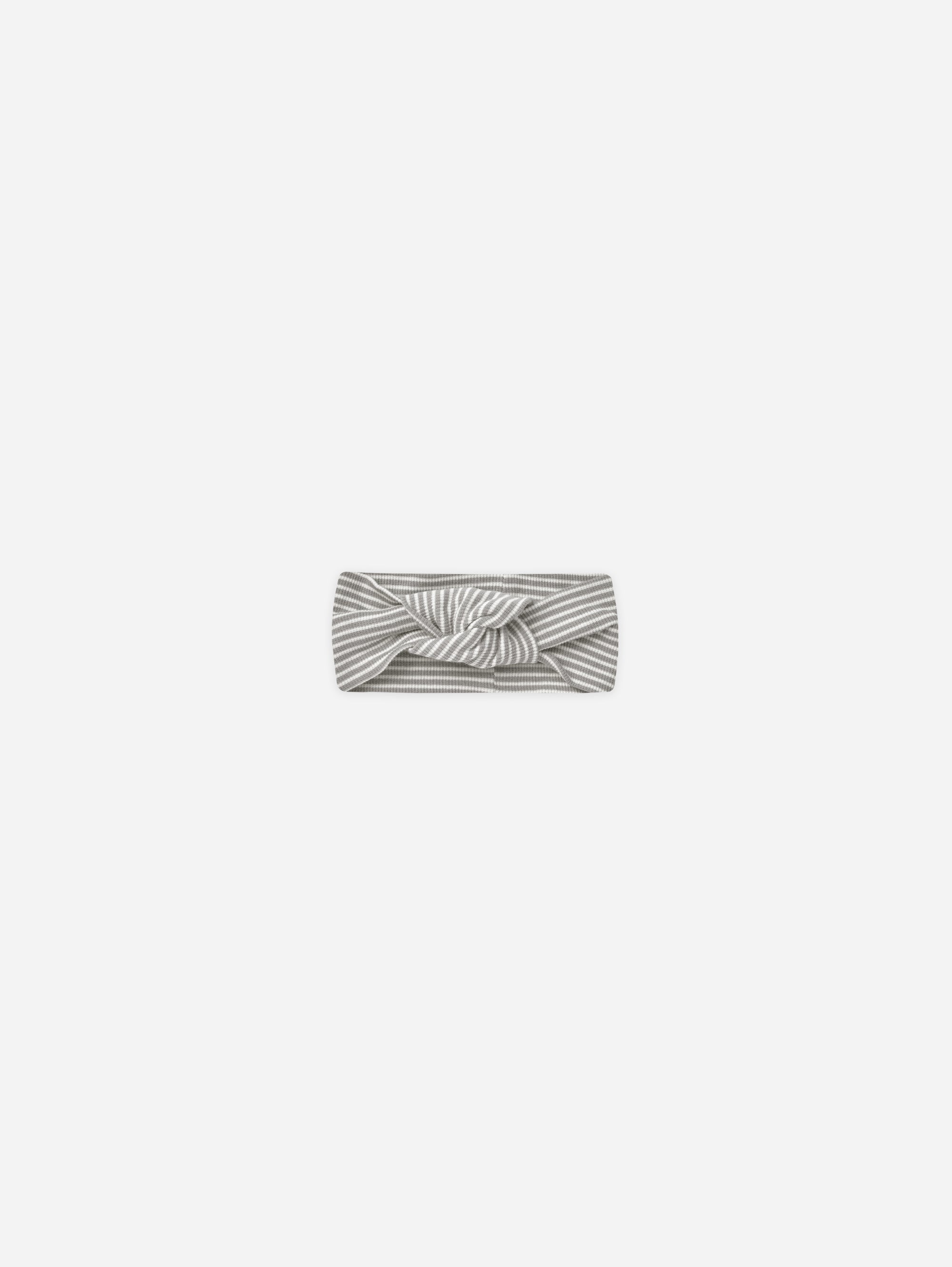 Ribbed Knotted Headband || Lagoon Micro Stripe - Rylee + Cru | Kids Clothes | Trendy Baby Clothes | Modern Infant Outfits |