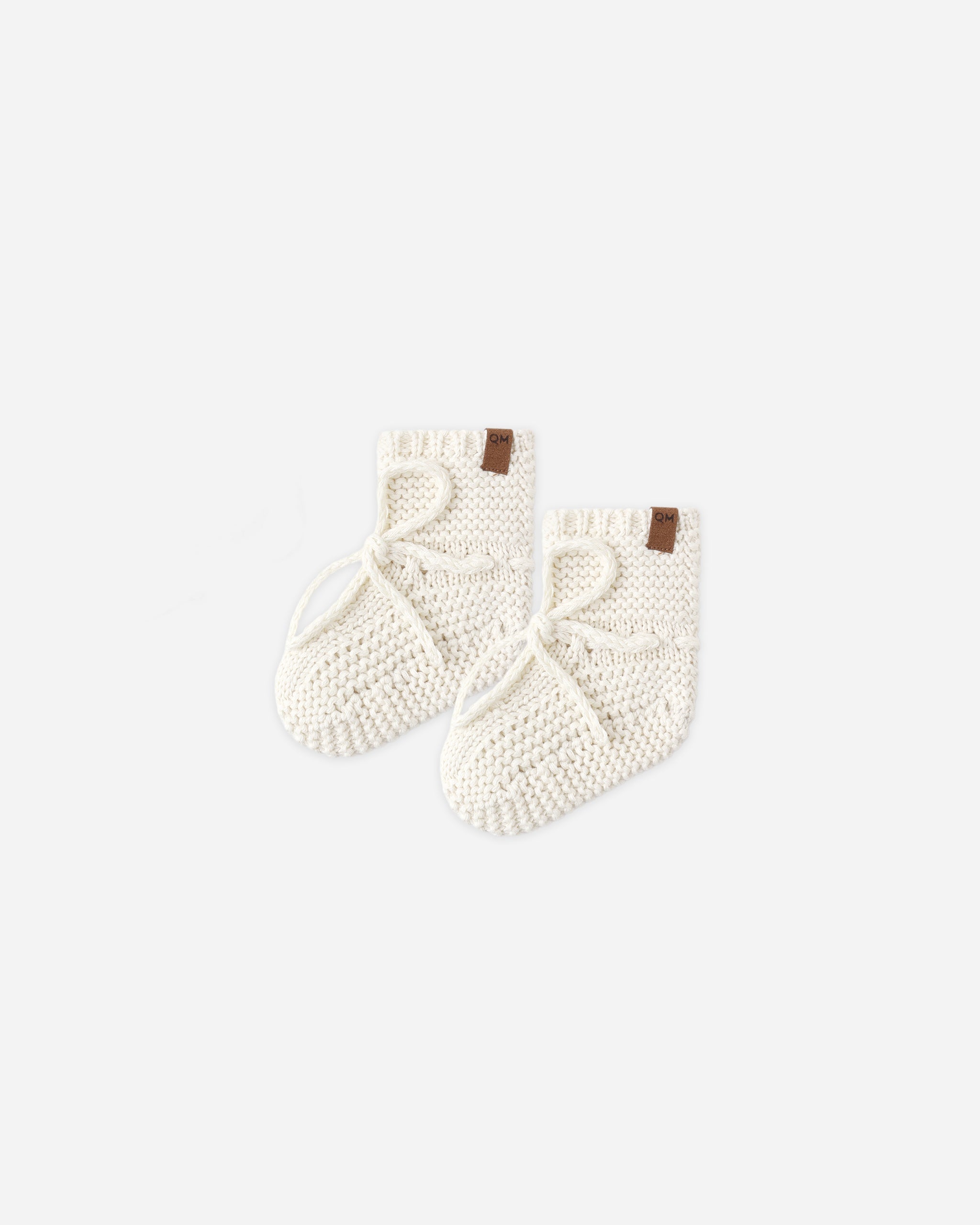 Knit Booties Natural - Rylee + Cru | Kids Clothes | Trendy Baby Clothes | Modern Infant Outfits |