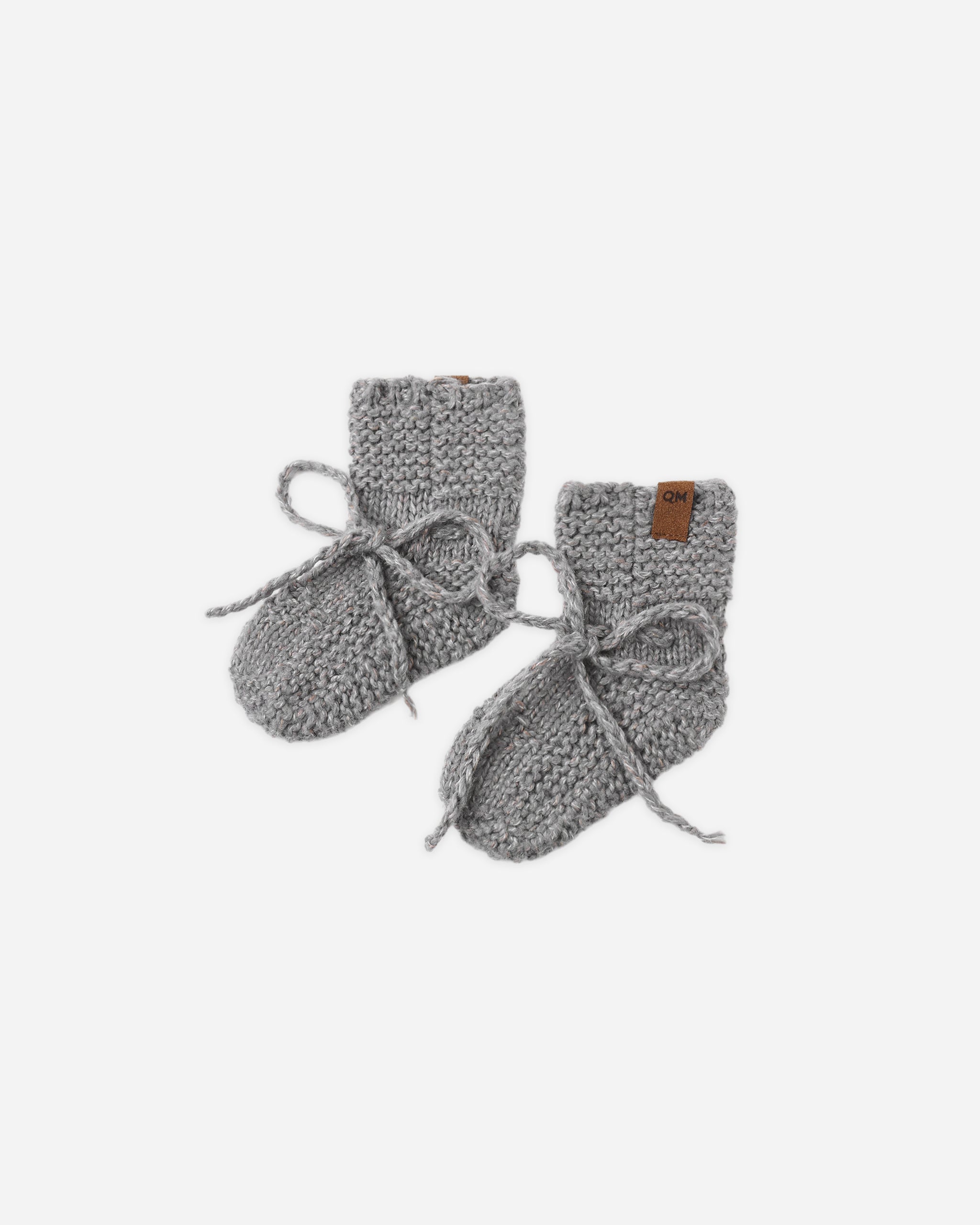 Knit Booties Heathered Slate - Rylee + Cru | Kids Clothes | Trendy Baby Clothes | Modern Infant Outfits |