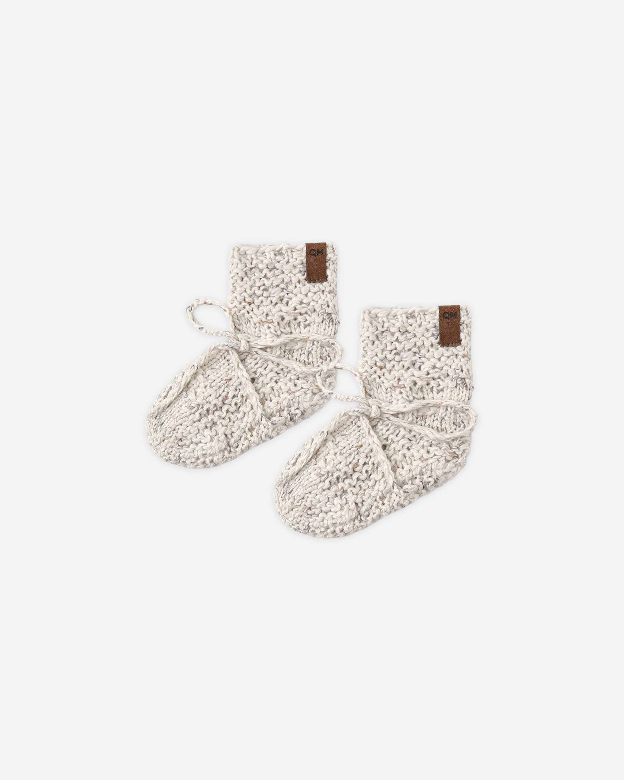 Knit Booties Natural Confetti - Rylee + Cru | Kids Clothes | Trendy Baby Clothes | Modern Infant Outfits |