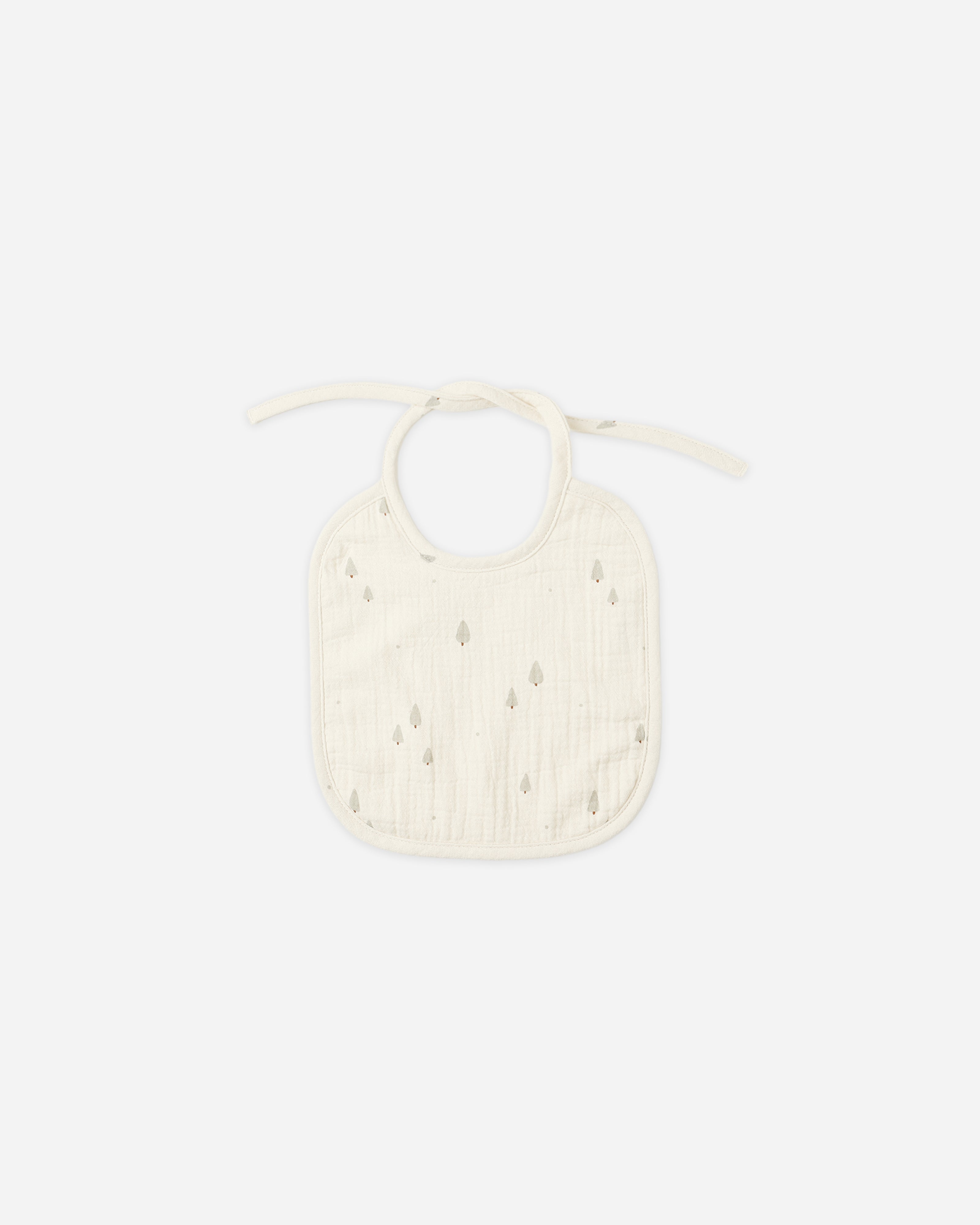 Woven Tie Bib || Trees