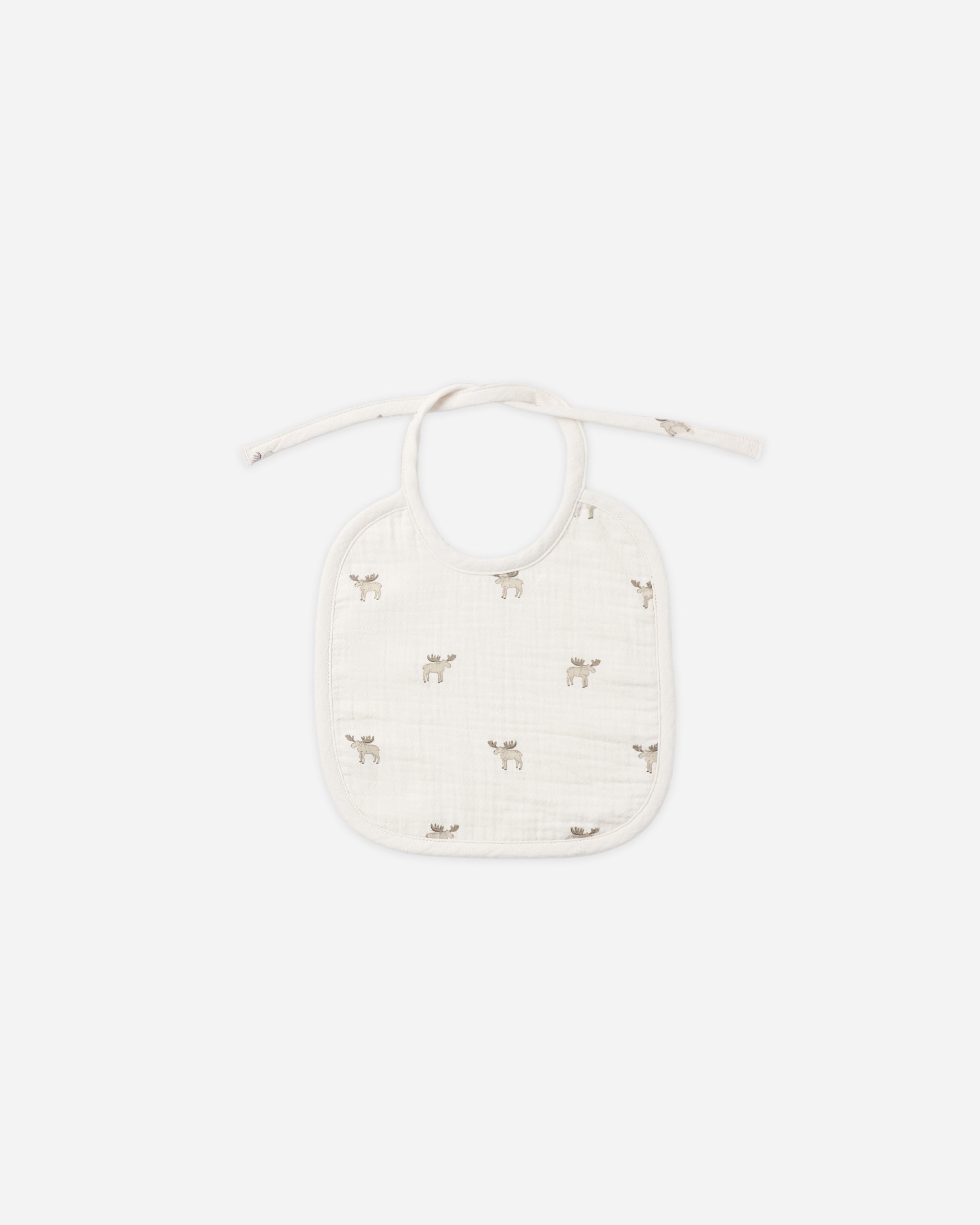 Woven Tie Bib Moose - Rylee + Cru | Kids Clothes | Trendy Baby Clothes | Modern Infant Outfits |