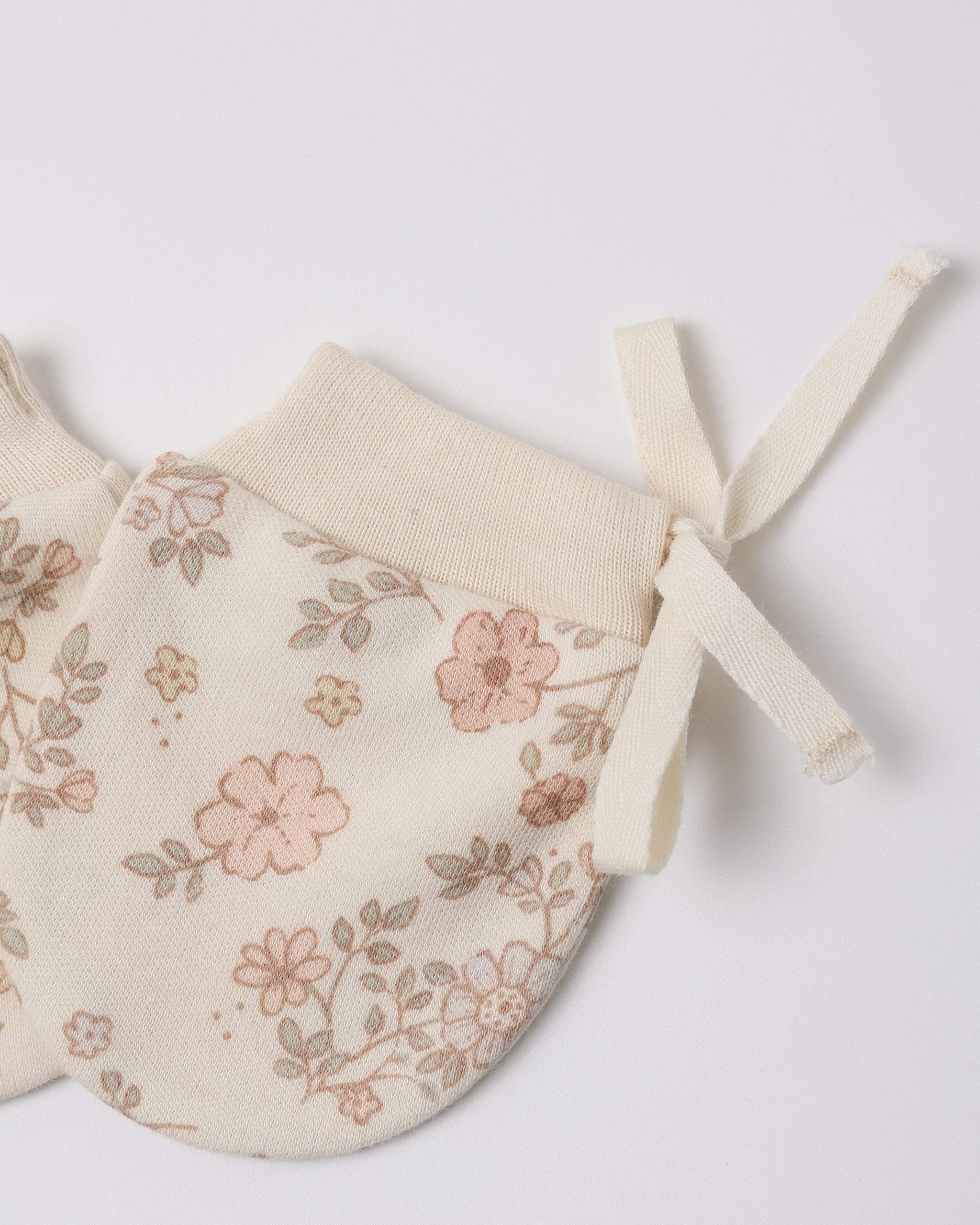 No Scratch Mittens, Set Of 2 Floral Vine, Dusty Rose - Rylee + Cru | Kids Clothes | Trendy Baby Clothes | Modern Infant Outfits |