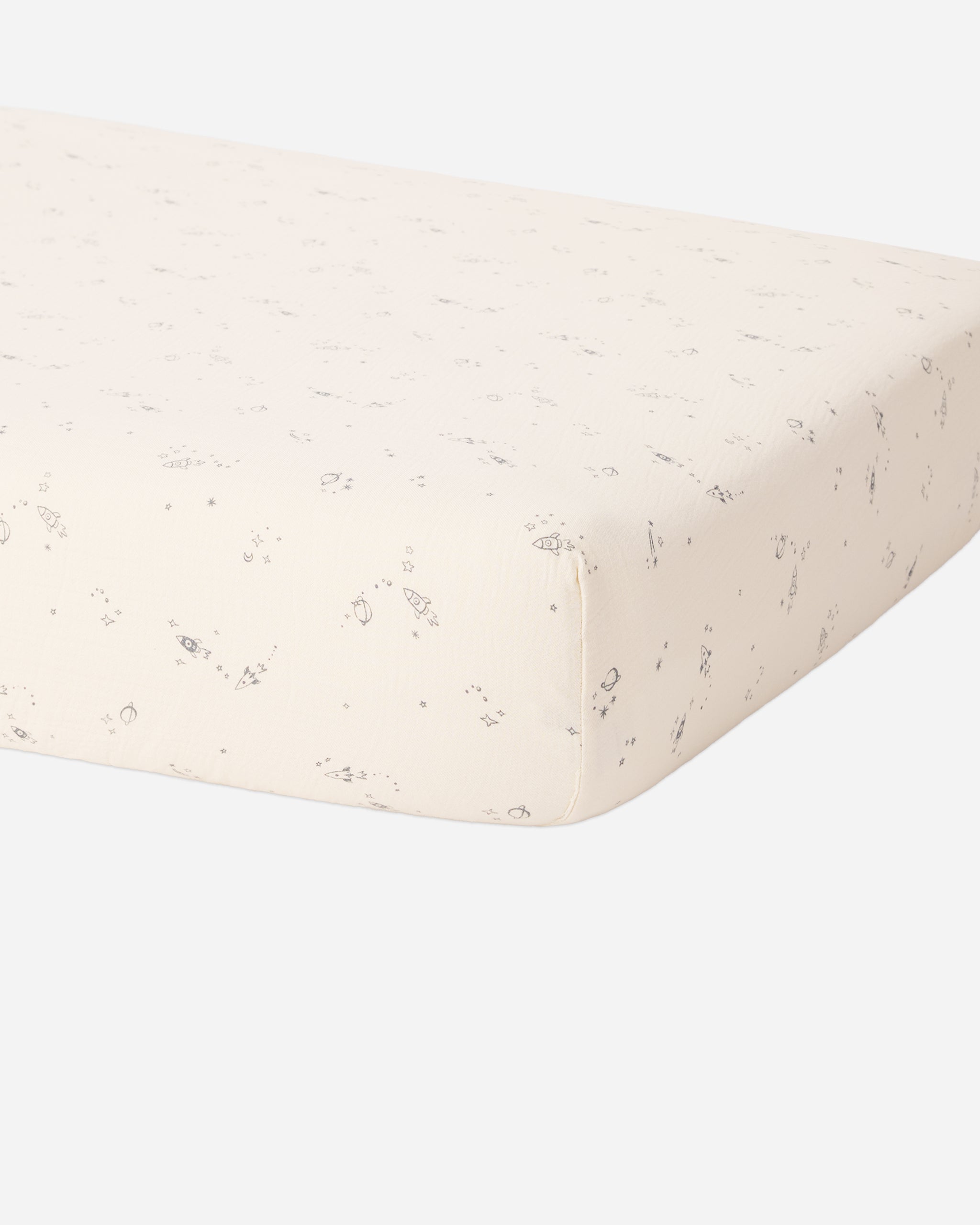 Woven Crib Sheet Space - Rylee + Cru | Kids Clothes | Trendy Baby Clothes | Modern Infant Outfits |