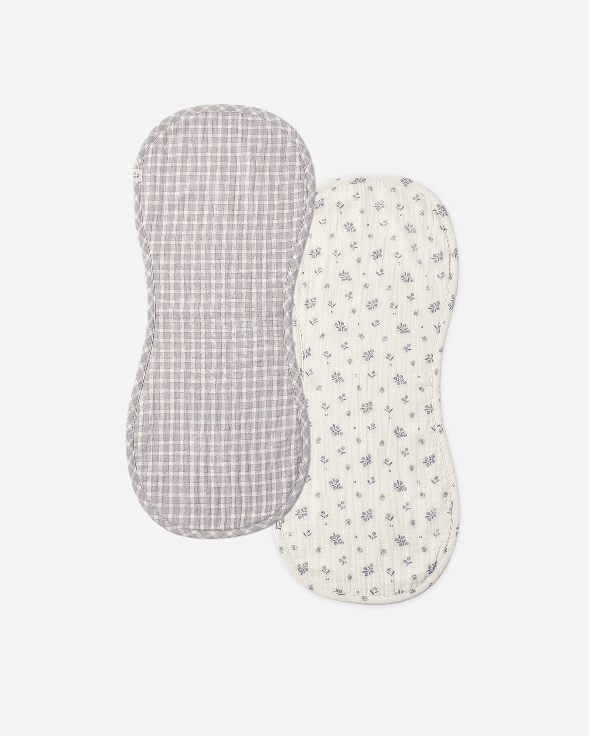 Burp Cloth, 2 Pack Winter Berry, Blue Gingham - Rylee + Cru | Kids Clothes | Trendy Baby Clothes | Modern Infant Outfits |
