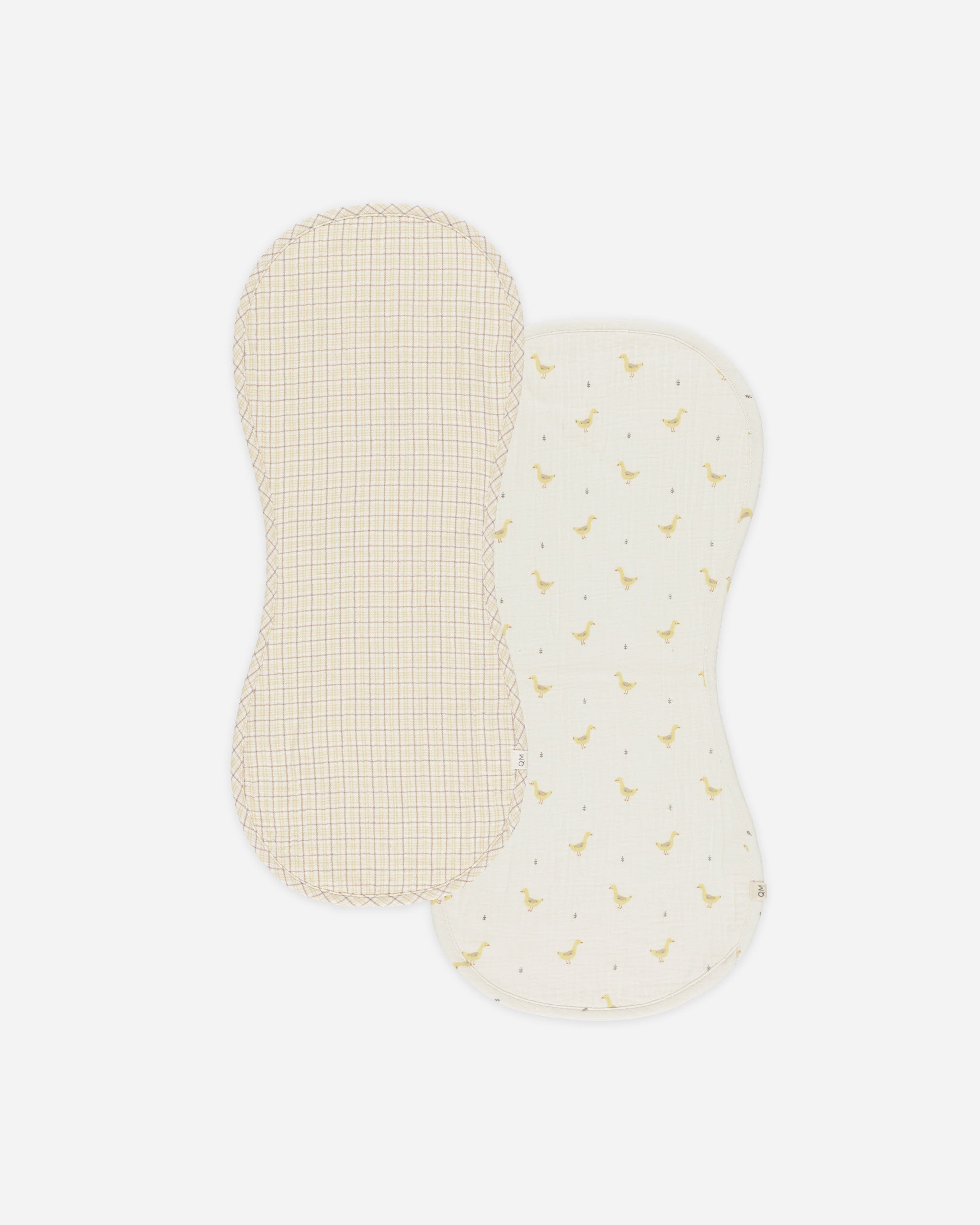 Burp Cloth, 2 Pack || Geese, Yellow Plaid