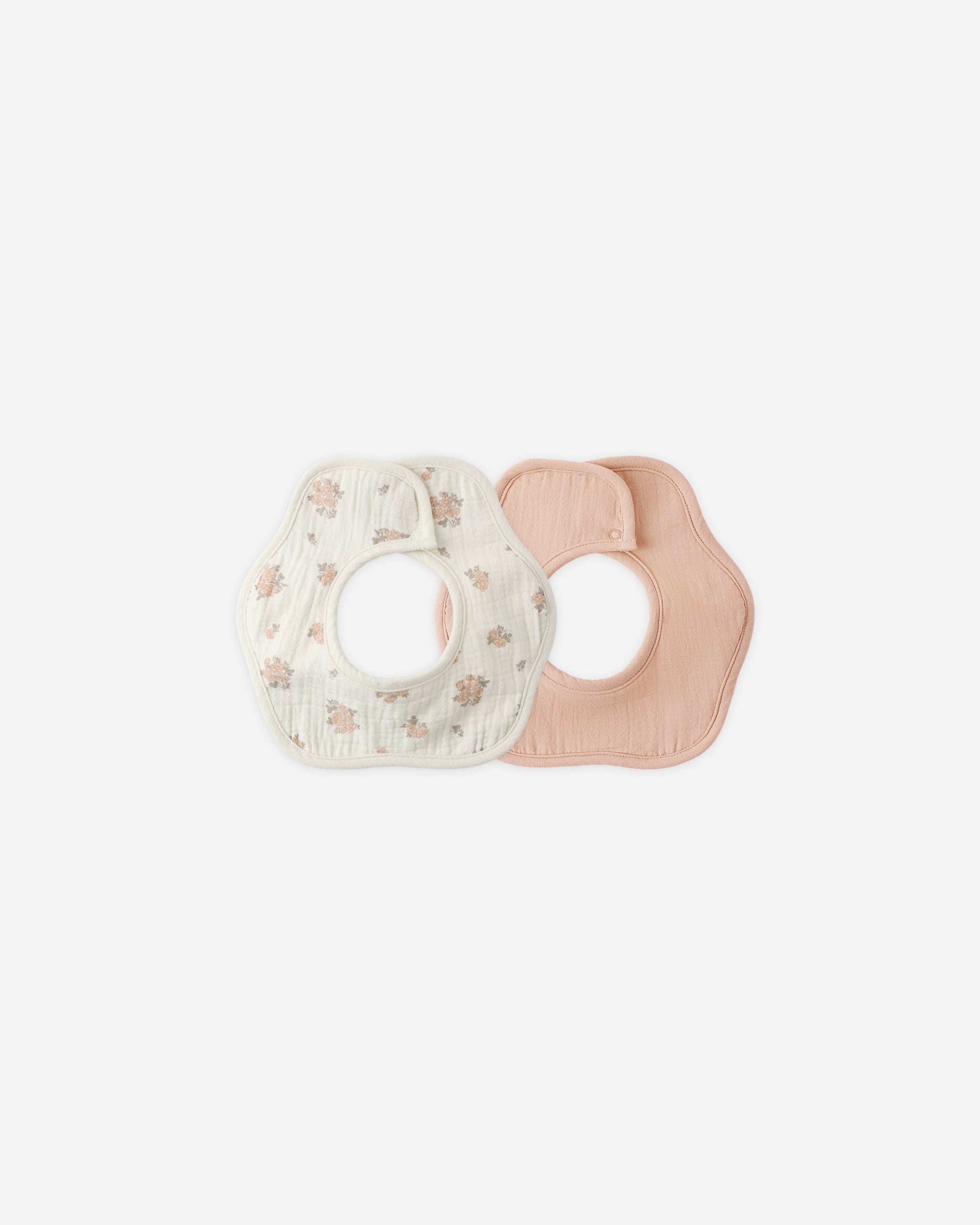 Flower Bib Pack Garden Rose, Melon - Rylee + Cru | Kids Clothes | Trendy Baby Clothes | Modern Infant Outfits |