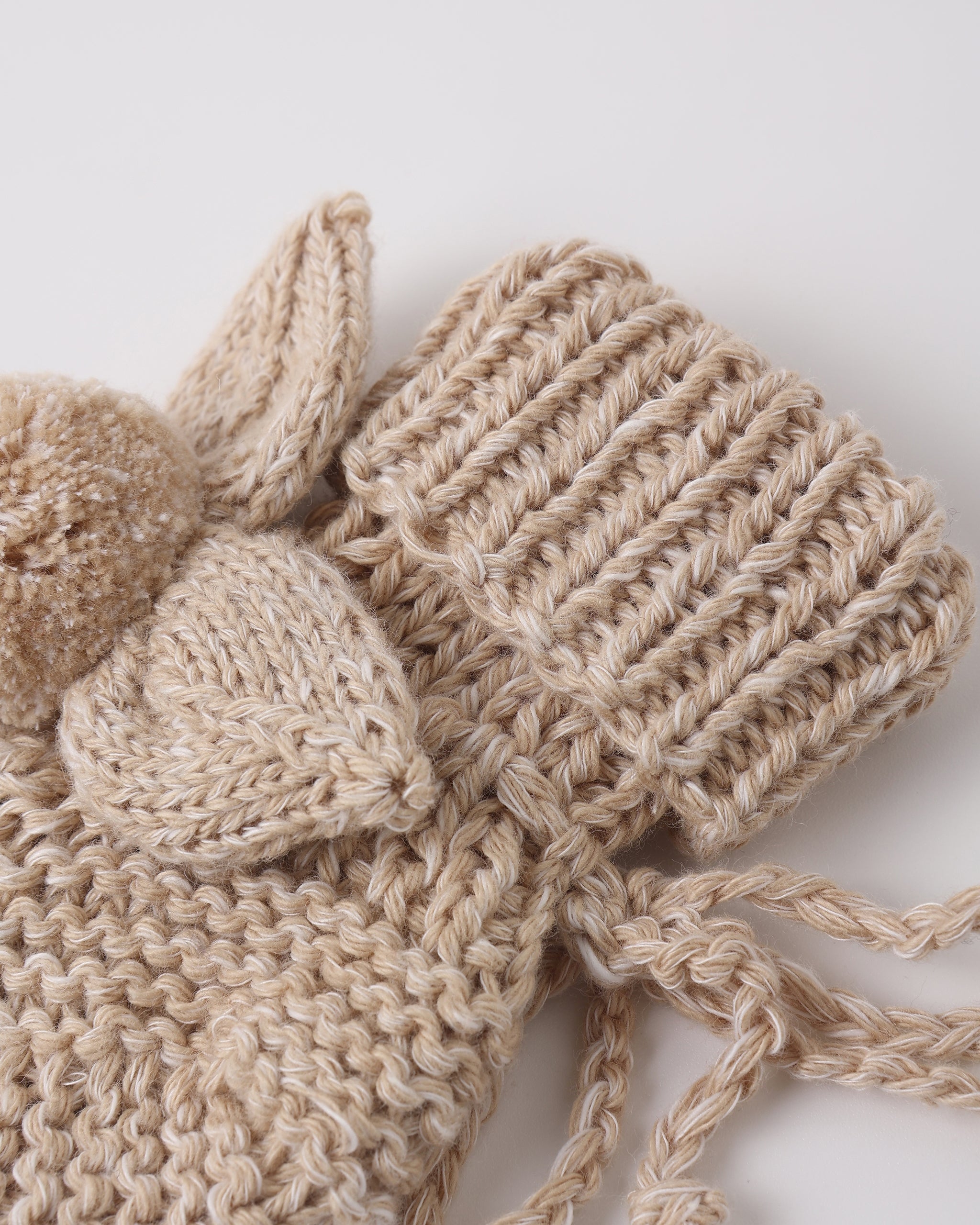 Bunny Knit Booties Heathered Latte - Rylee + Cru | Kids Clothes | Trendy Baby Clothes | Modern Infant Outfits |