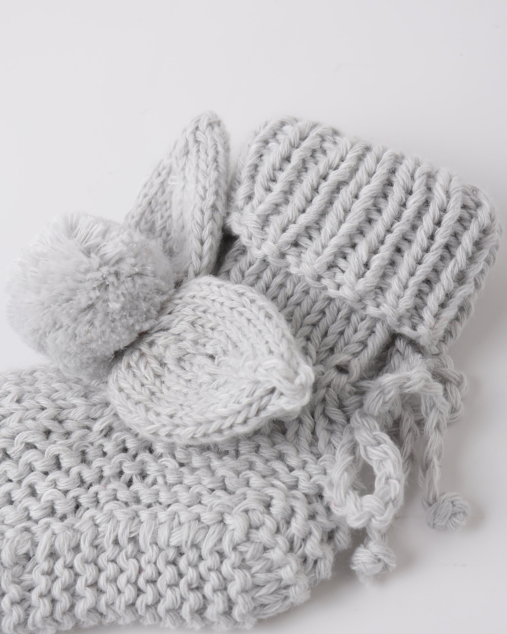Bunny Knit Booties Heathered Sky - Rylee + Cru | Kids Clothes | Trendy Baby Clothes | Modern Infant Outfits |