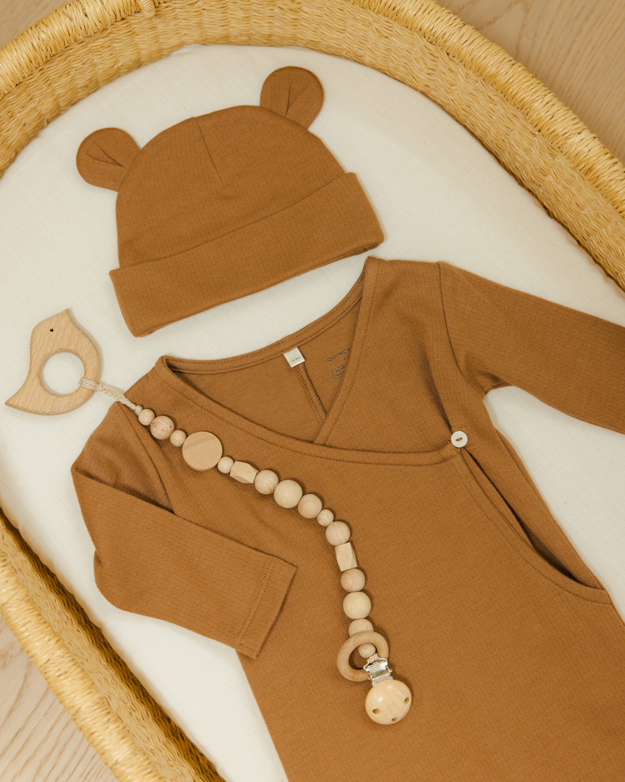 Baby Bear Beanie || Cinnamon