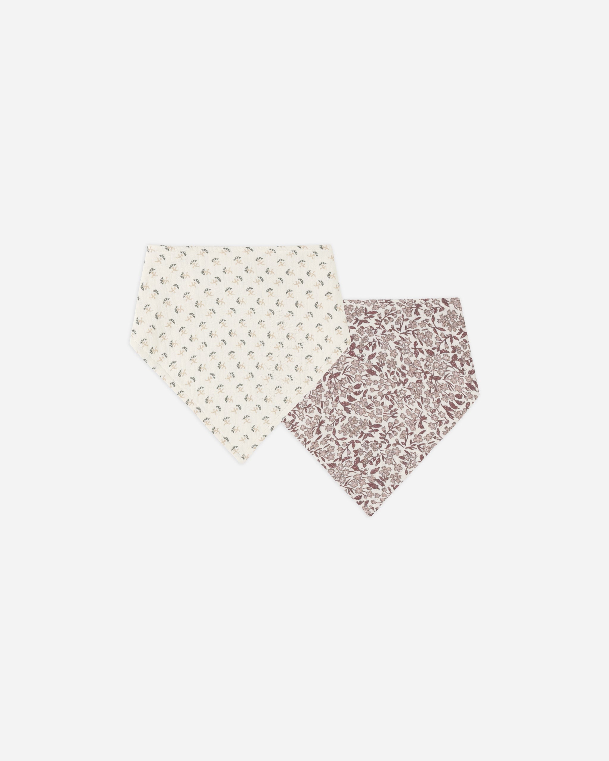 Bandana Scarf, 2 Pack || French Flora, Mauve Ditsy