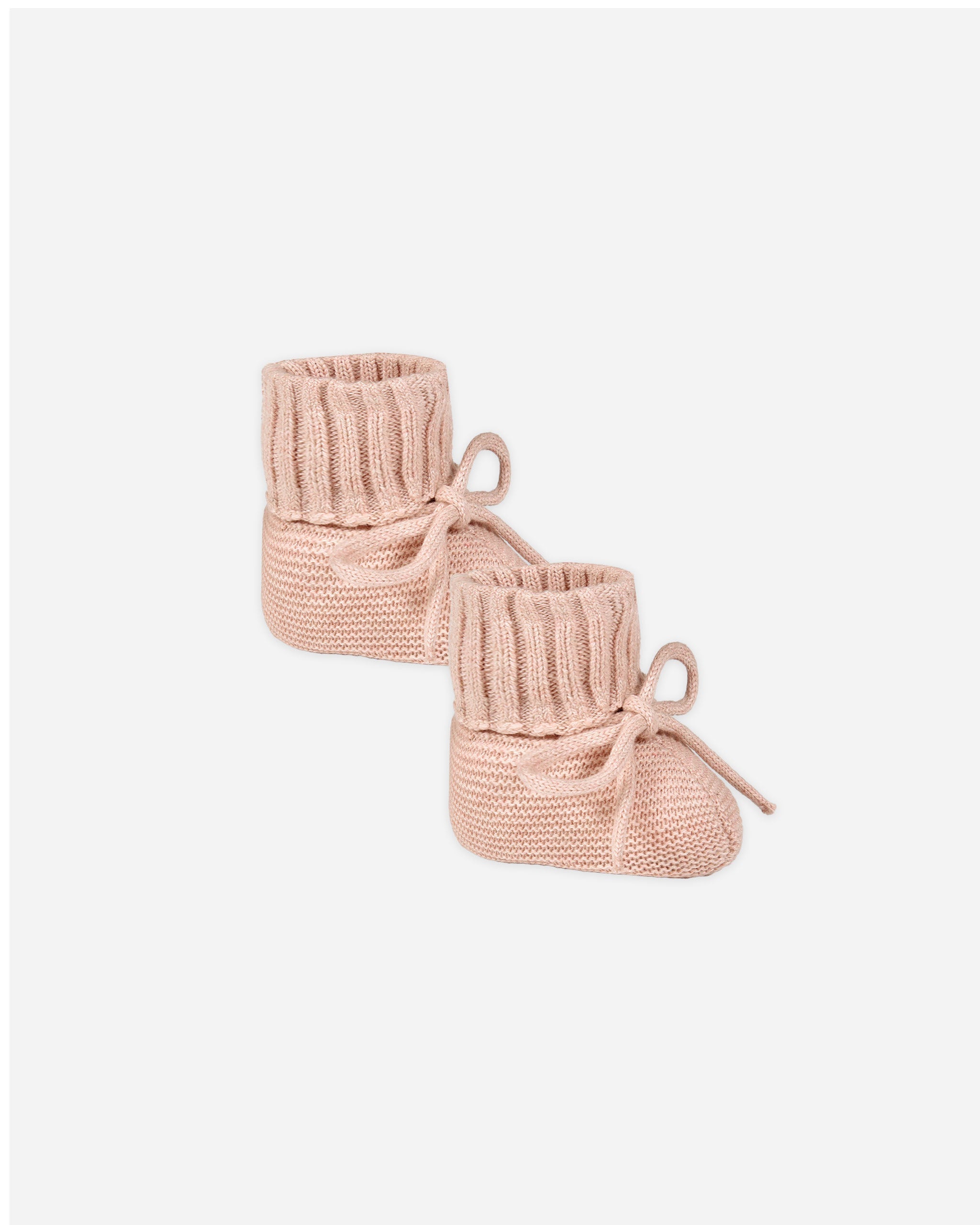 Knit Booties || Heathered Rose - Rylee + Cru | Kids Clothes | Trendy Baby Clothes | Modern Infant Outfits |