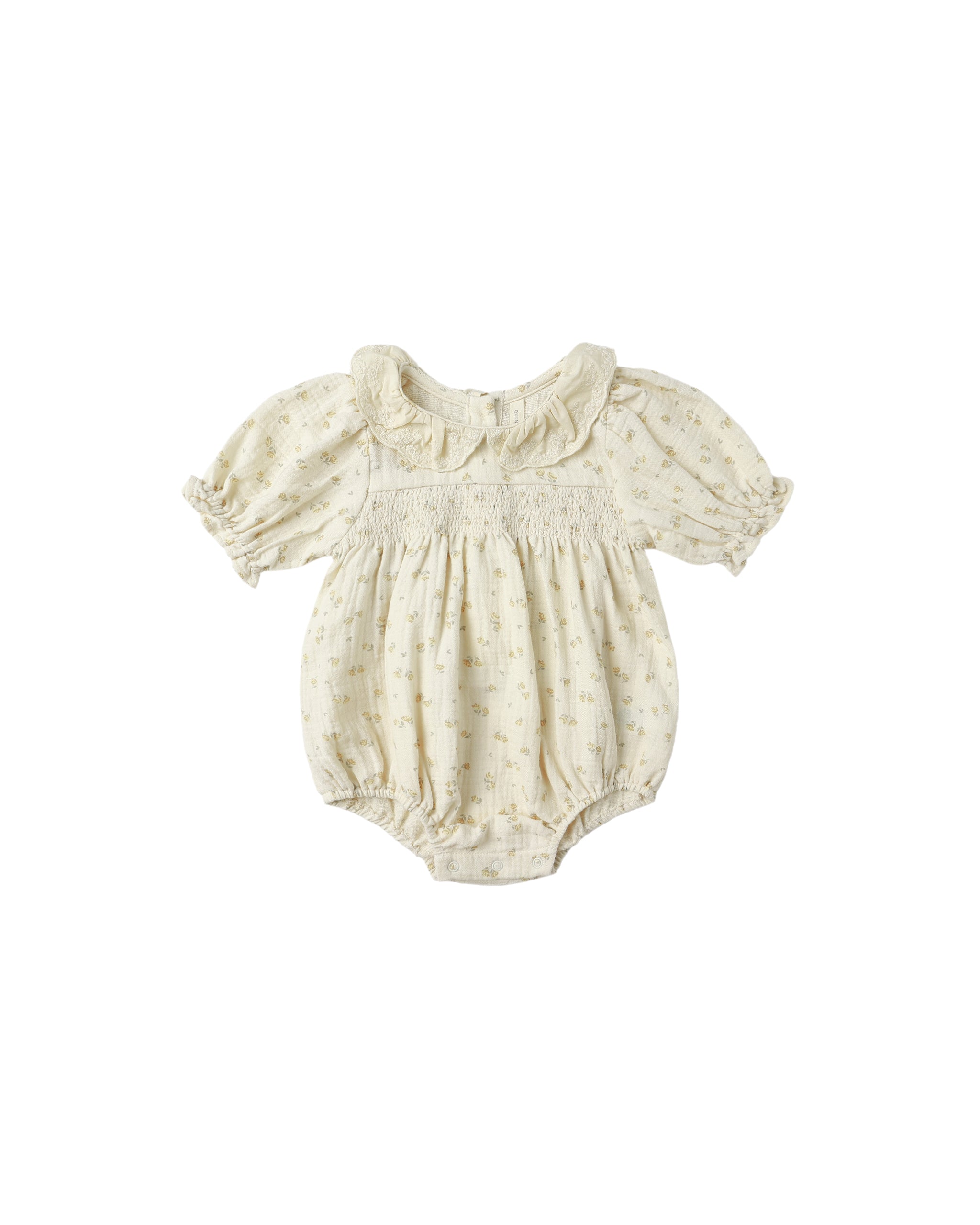 Collared bubble jumpsuit || Golden Floral