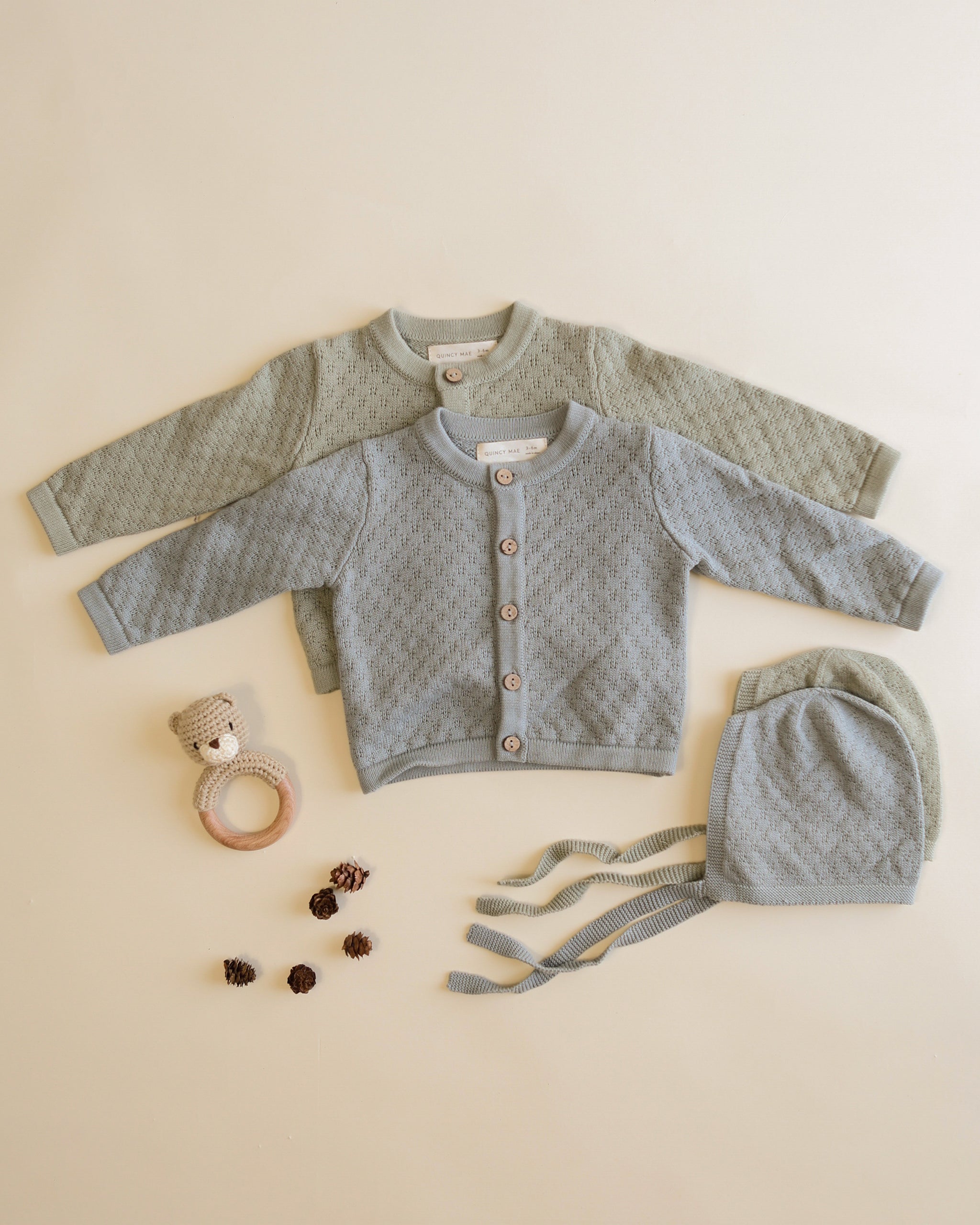 Knit Bonnet || Steel Blue