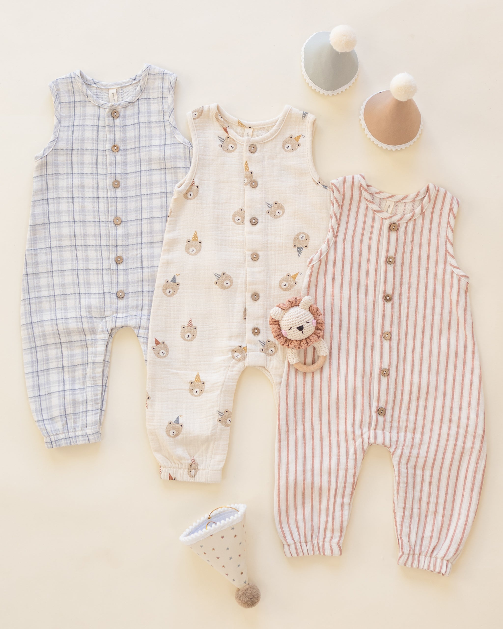 Woven Jumpsuit Vintage Stripe - Rylee + Cru | Kids Clothes | Trendy Baby Clothes | Modern Infant Outfits |