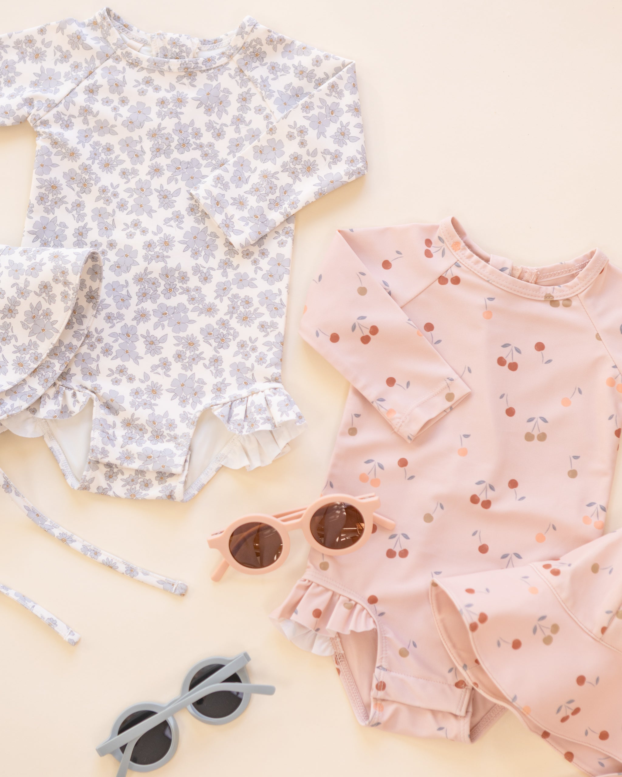 Olivia Rashguard One-Piece Cherries - Rylee + Cru | Kids Clothes | Trendy Baby Clothes | Modern Infant Outfits |