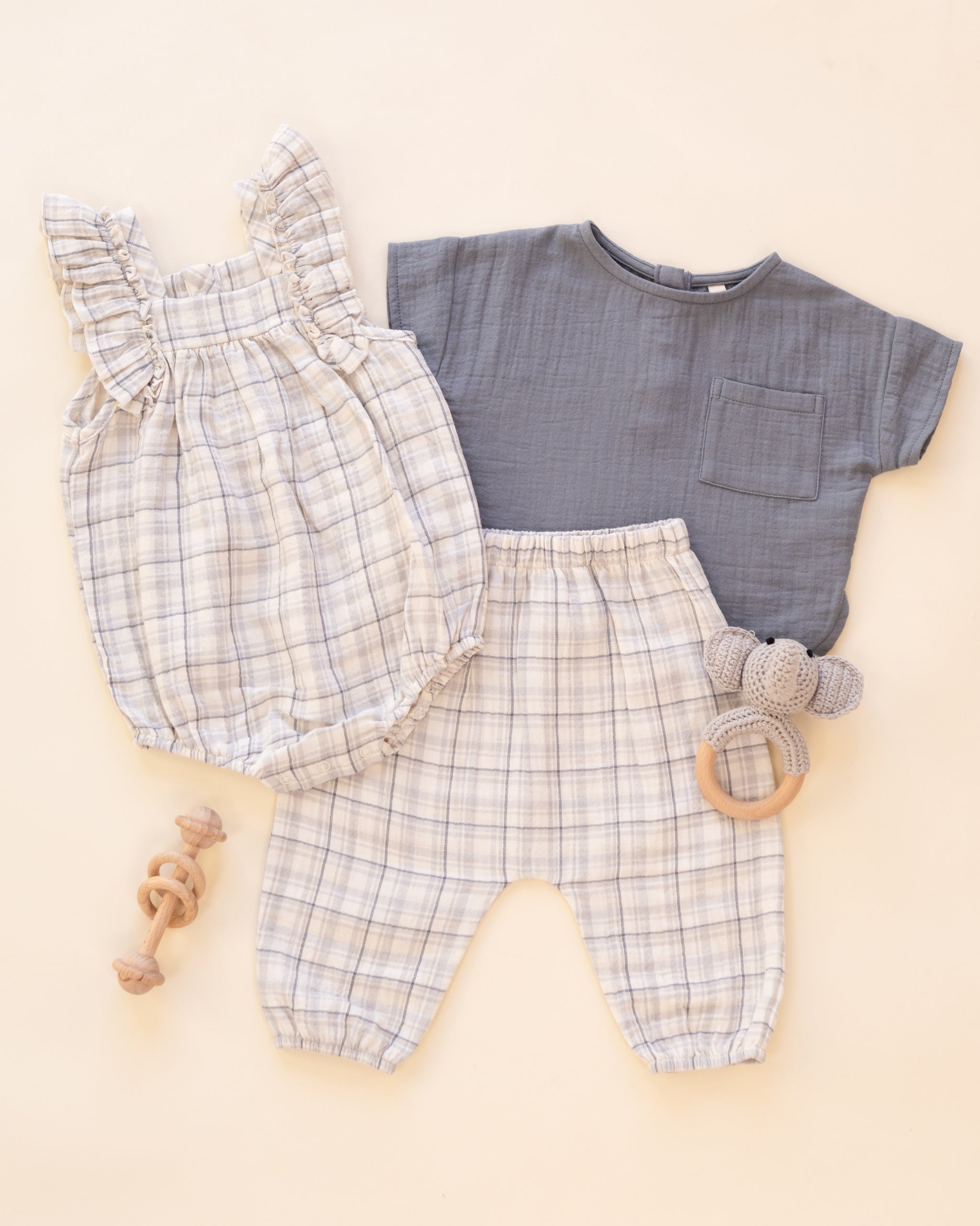 Woven Boxy Top Ocean - Rylee + Cru | Kids Clothes | Trendy Baby Clothes | Modern Infant Outfits |