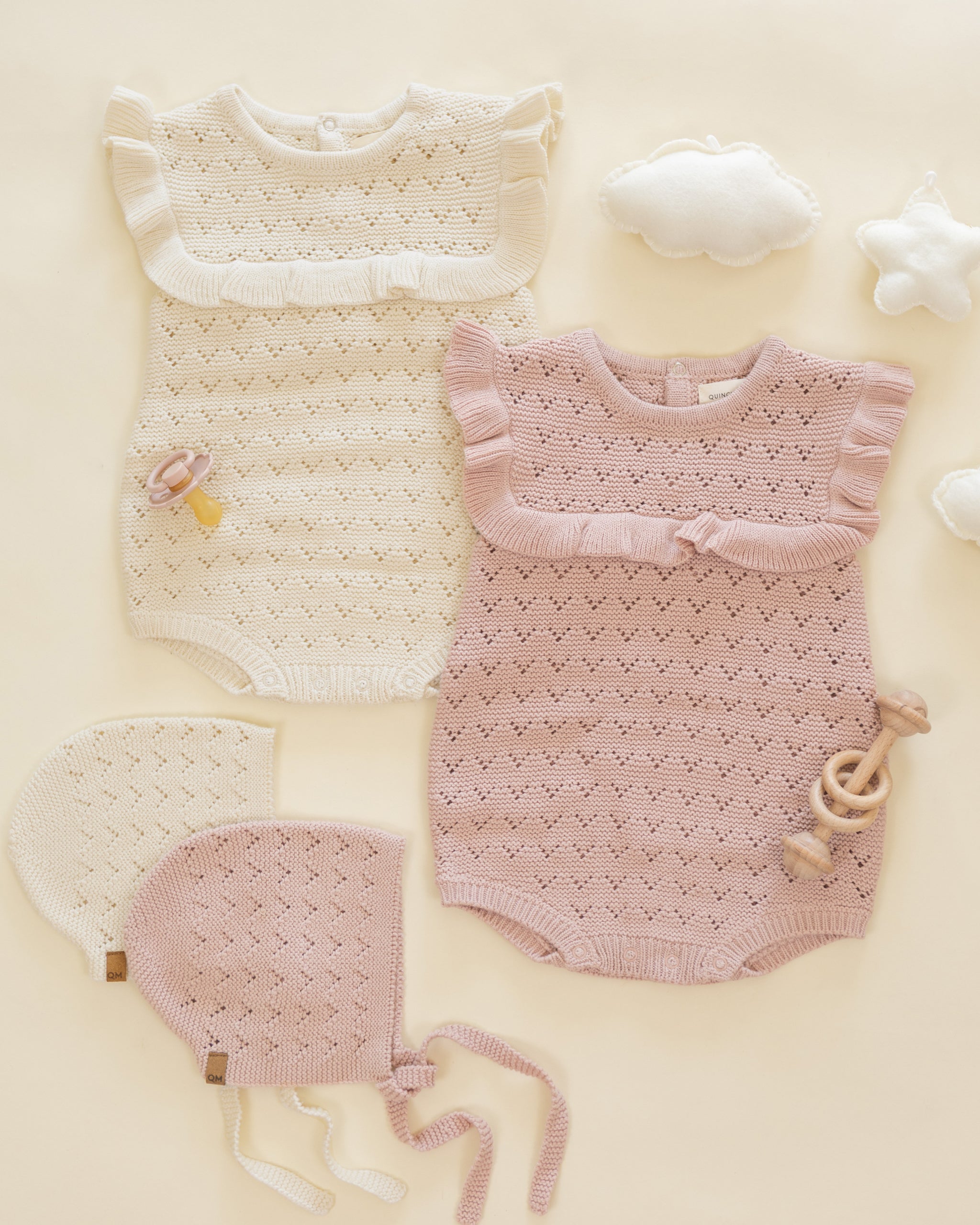 Knit Bonnet Natural - Rylee + Cru | Kids Clothes | Trendy Baby Clothes | Modern Infant Outfits |