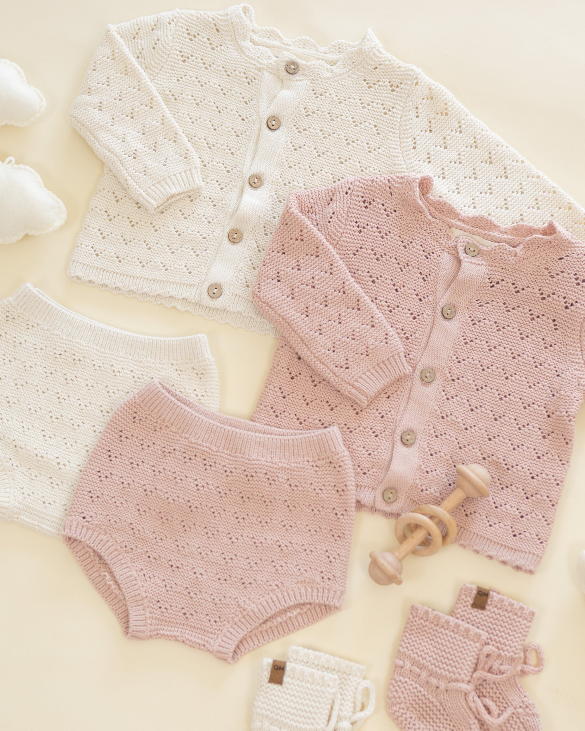 Knit Booties Blush - Rylee + Cru | Kids Clothes | Trendy Baby Clothes | Modern Infant Outfits |