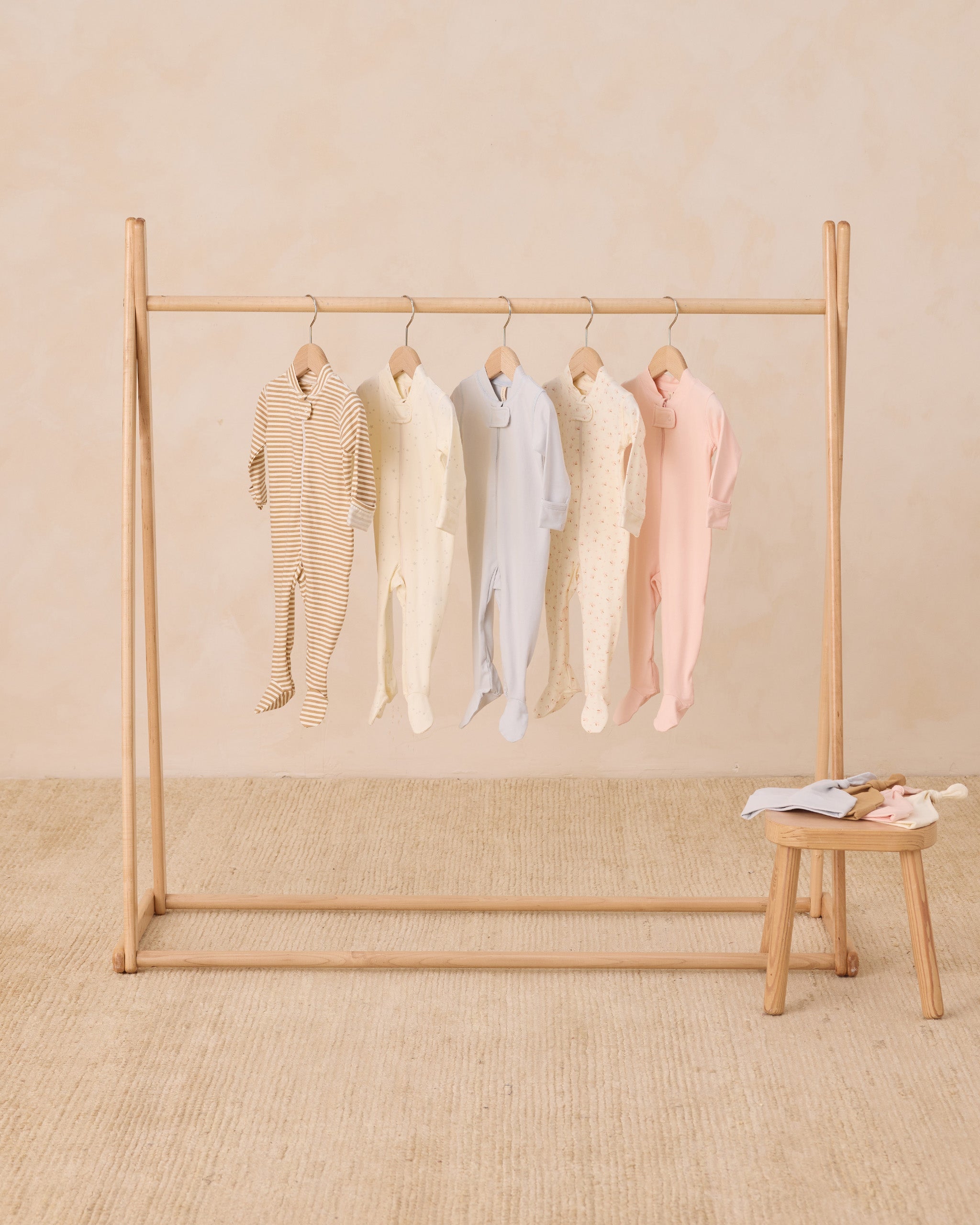 Zip Longsleeve Sleeper Footie || Petal - Rylee + Cru | Kids Clothes | Trendy Baby Clothes | Modern Infant Outfits |